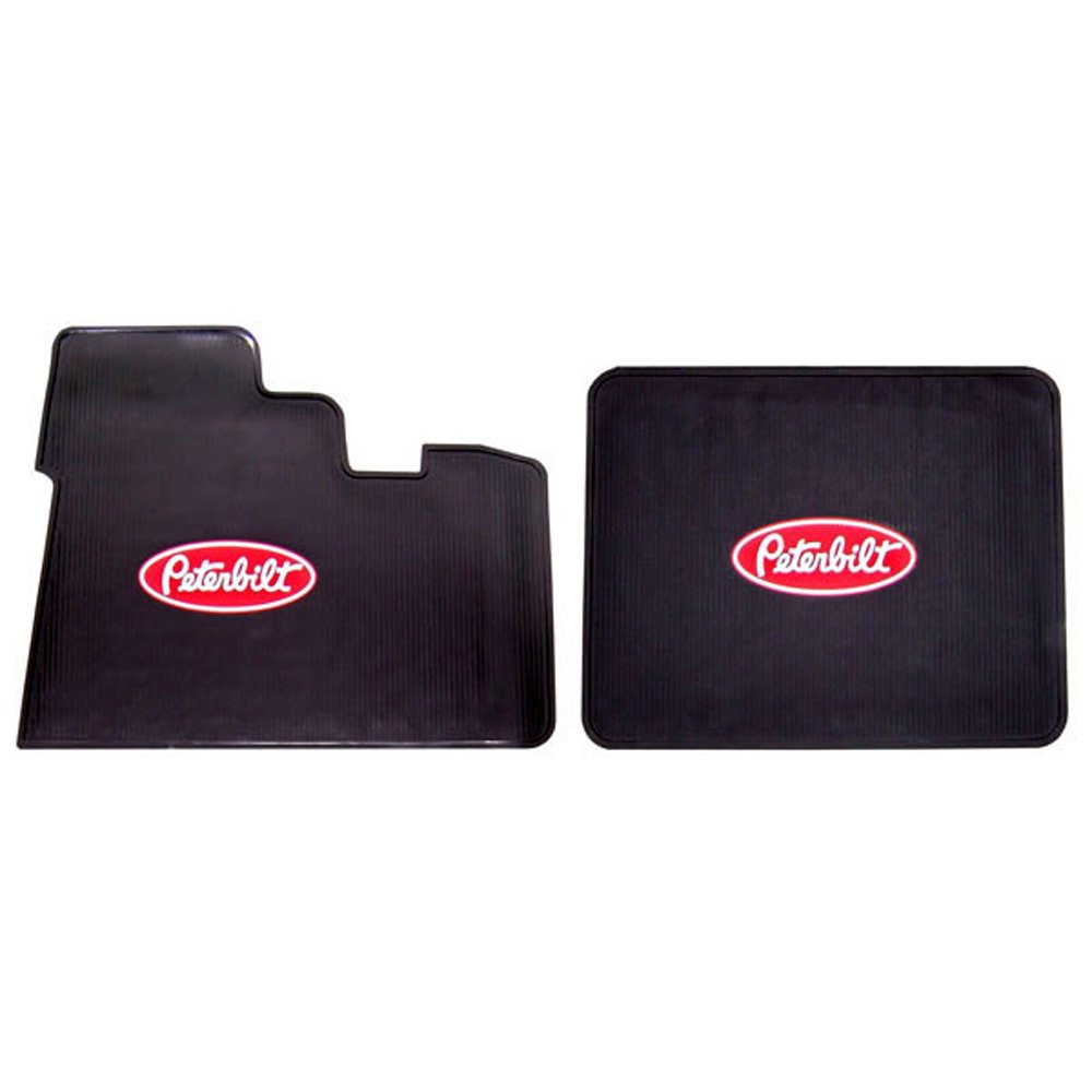2004 & Older Semi Truck Floor Mats with Motors Logo - Heavy Duty Rubber Front Set for Durability & Style | Perfect for Long Hauls & Truck Customization
