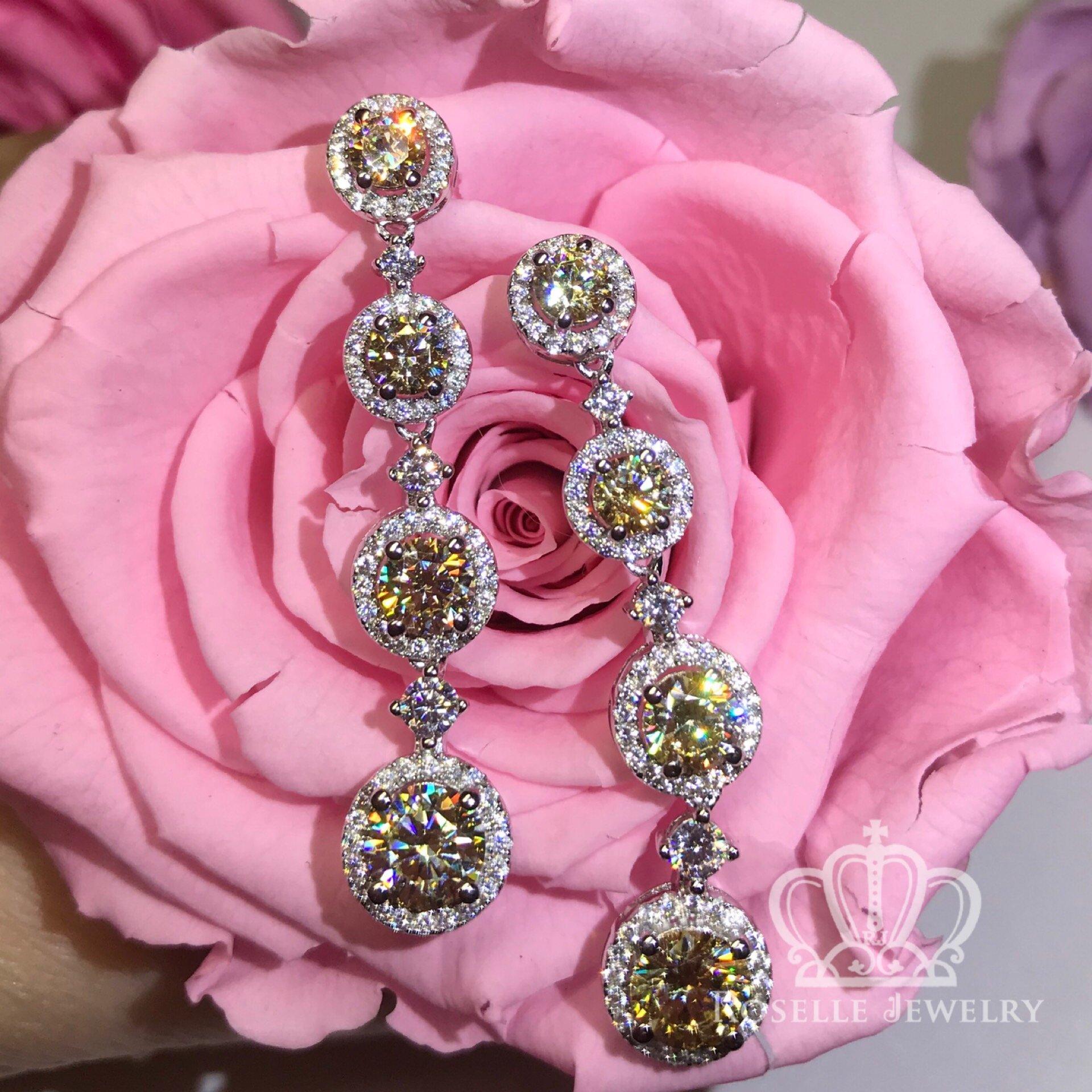 Fashion Halo Drop Earrings for Women - Elegant Crystal Dangle Earrings DE10 - Perfect for Parties, Weddings & Evening Events