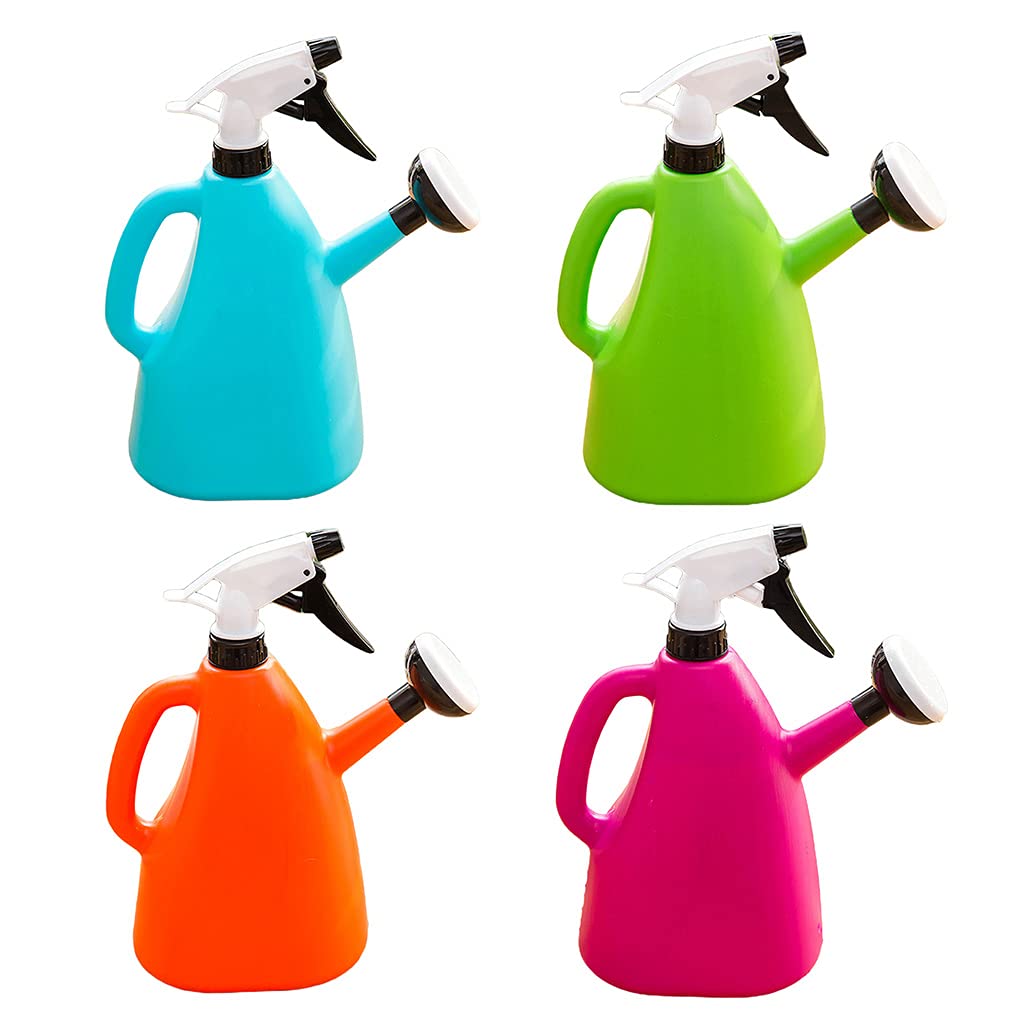 Dual Purpose Press Watering Can - Large Capacity Garden Watering Can with Round Spout for Manual Irrigation, Portable Spray Bottle for Indoor/Outdoor Plants - Perfect for Flower Beds, Potted Plants & Lawn Care