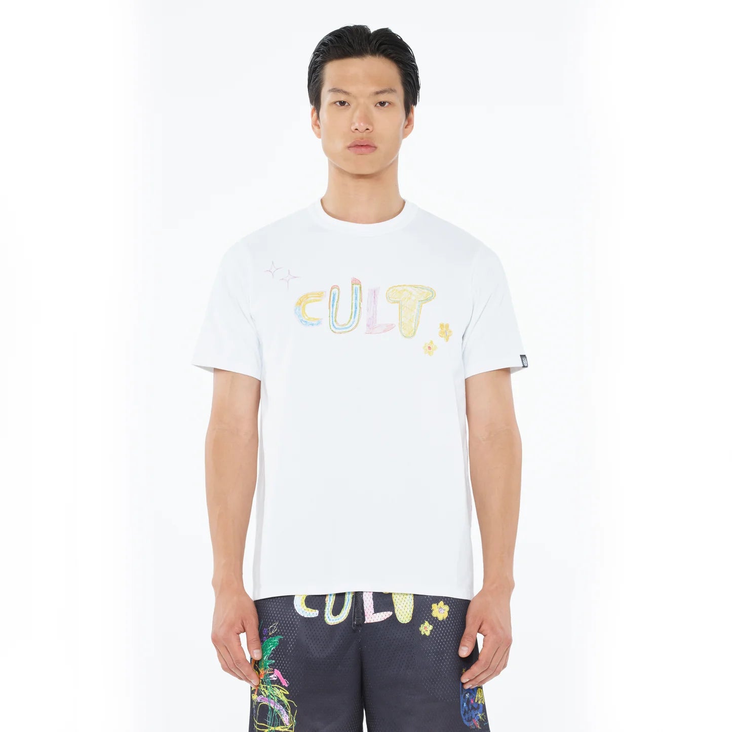 CULT OF INDIVIDUALITY Crayon Logo Graphic T-Shirt for Men & Women | Soft Cotton Casual Tee | Streetwear Fashion & Everyday Wear