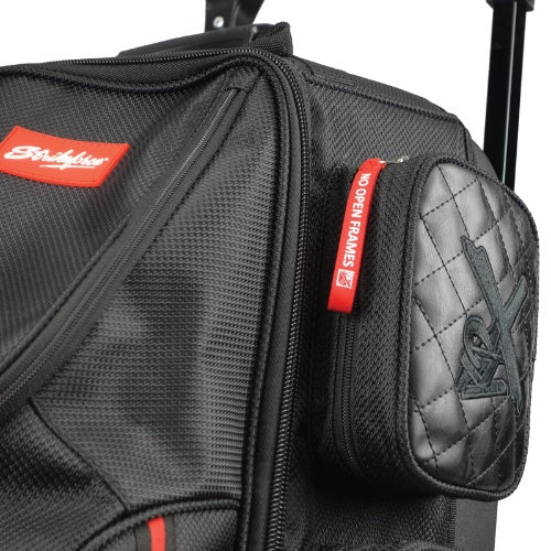 KR Strikeforce Diamond Black Triple Roller Premium Bowling Bag - Durable & Spacious for Bowling Balls, Shoes & Accessories - Perfect for League Play & Tournaments