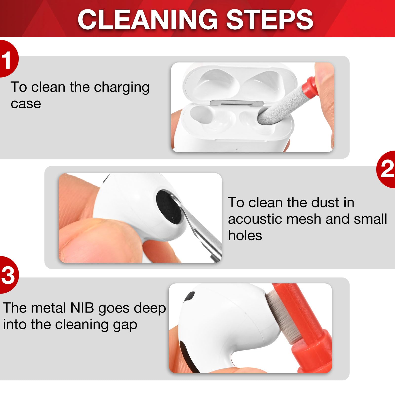7-in-1 Soft Brush Keyboard Cleaner Kit - Computer Cleaning Tool with Microfiber Brush, Keycap Puller & Corner Duster for Laptop, Bluetooth Headset, AirPods, Camera Lens, Lego - Perfect for Office, Gaming & Electronics Maintenance