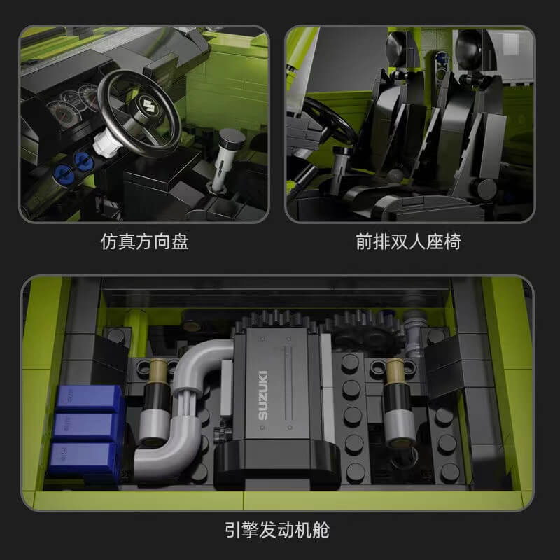 CaDA C62001 Suzuki Jimny 1:10 Scale 1803-Piece RC Car Building Kit - Off-Road Adventure & Collectible Model for Adults & Teens