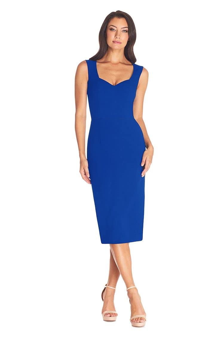 Dress the Population Women's Elle Sweetheart Sleeveless Bodycon Midi Dress - Perfect for Cocktail Parties, Date Nights & Special Occasions