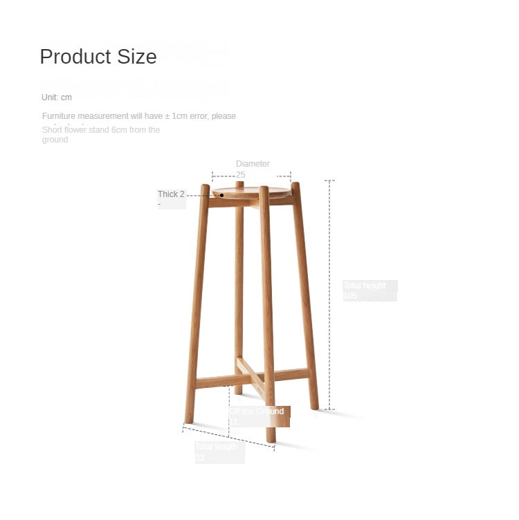 Solid Wood Flower Rack - Oak & Walnut Storage Shelf for Plants | Perfect for Home Decor, Living Room, Garden & Indoor Plant Display