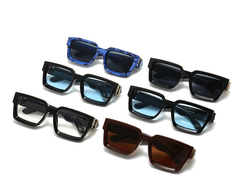 CCspace Unisex Full Rim Square Resin Frame Sunglasses 46167 - UV Protection, Lightweight & Stylish for Outdoor Activities, Beach, Driving & Fashion