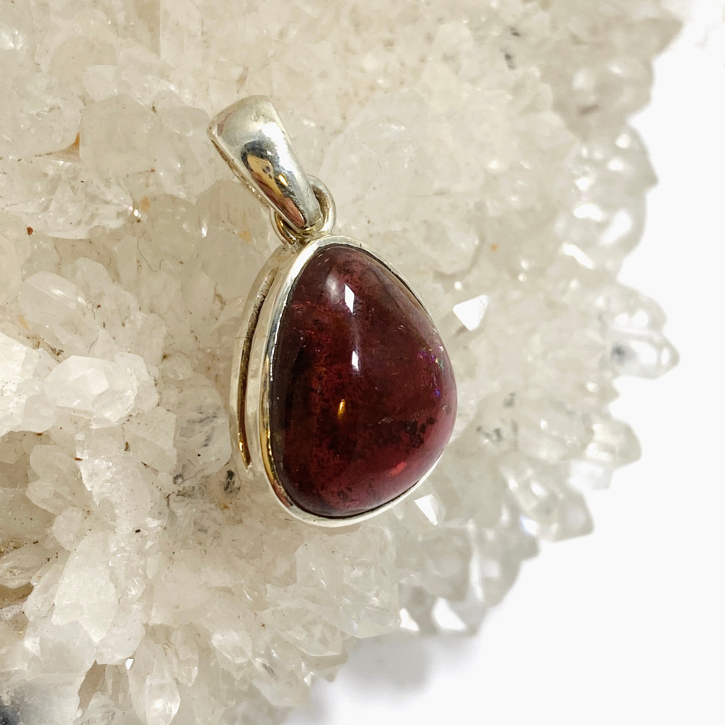 Natural Pink Tourmaline Freeform Cabochon Pendant Necklace - Handmade Gemstone Jewelry for Women - Perfect for Spiritual Healing, Meditation & Energy Balancing