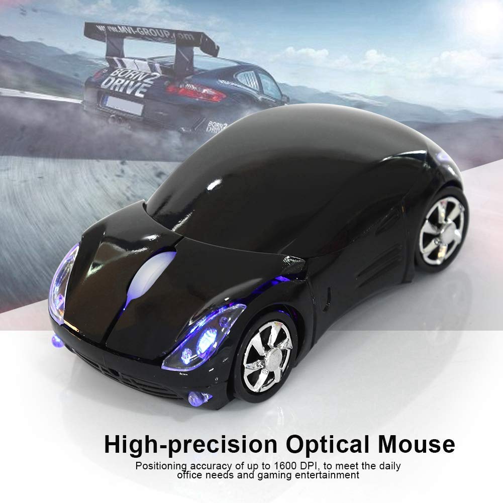 Annadue 2.4G Wireless Mouse for Kids - USB Receiver, 3 Buttons 1600DPI Optical Gaming Mouse for Tablet PC, Mac & Windows (Black) - Perfect for Online Learning, Gaming & Office Work