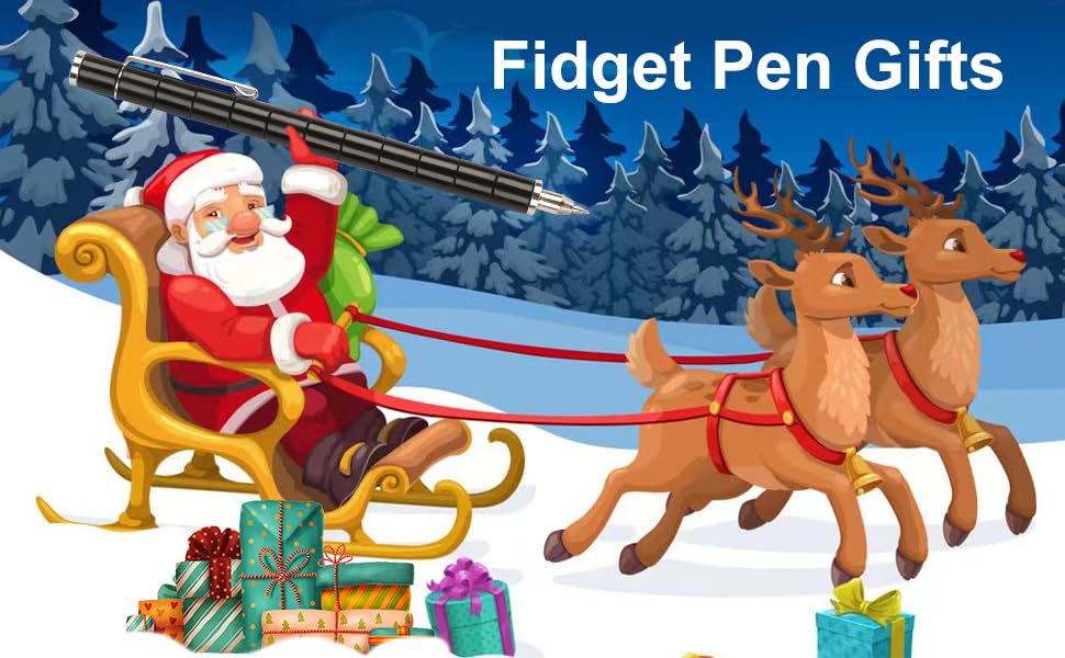 Stress Relieving Fidget Pen - Unique Gifts for Men, Dad, Boyfriend & Him - Fun Office Desk Toy for Anxiety Relief & Focus - Perfect for Work, Study & ADHD Therapy