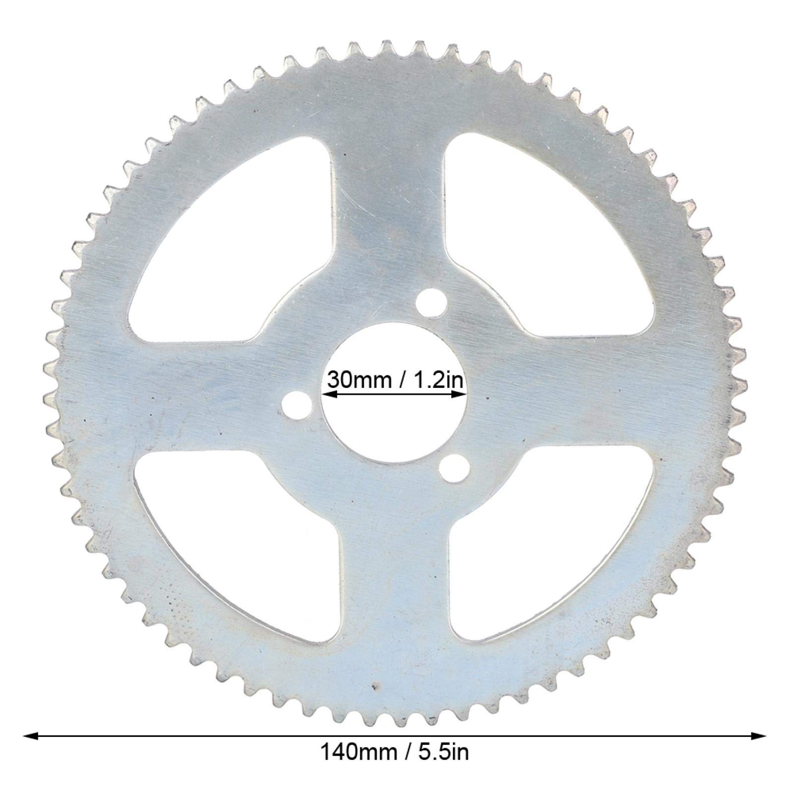 OUKENS 65T 25H 3-Hole Metal Sprocket for Electric Bikes & Scooters - Durable Crankset Gear Plate for E-Bike Conversion & Performance Upgrades - Perfect for Commuting, Off-Road & Urban Riding