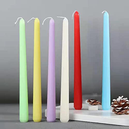 10 Inch White Taper Candles - Set of 4 for Wedding Centerpieces, Dinner Parties, Home Decor & Special Occasions - Elegant Long Candles for Romantic Ambiance & Table Settings