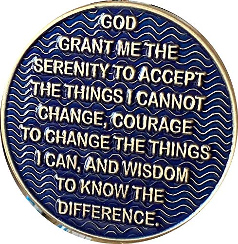 10 Month AA Medallion Antique Bronze Sobriety Chip - Dusty Blue Recovery Token for Alcoholics Anonymous Meetings & Personal Milestone Celebrations