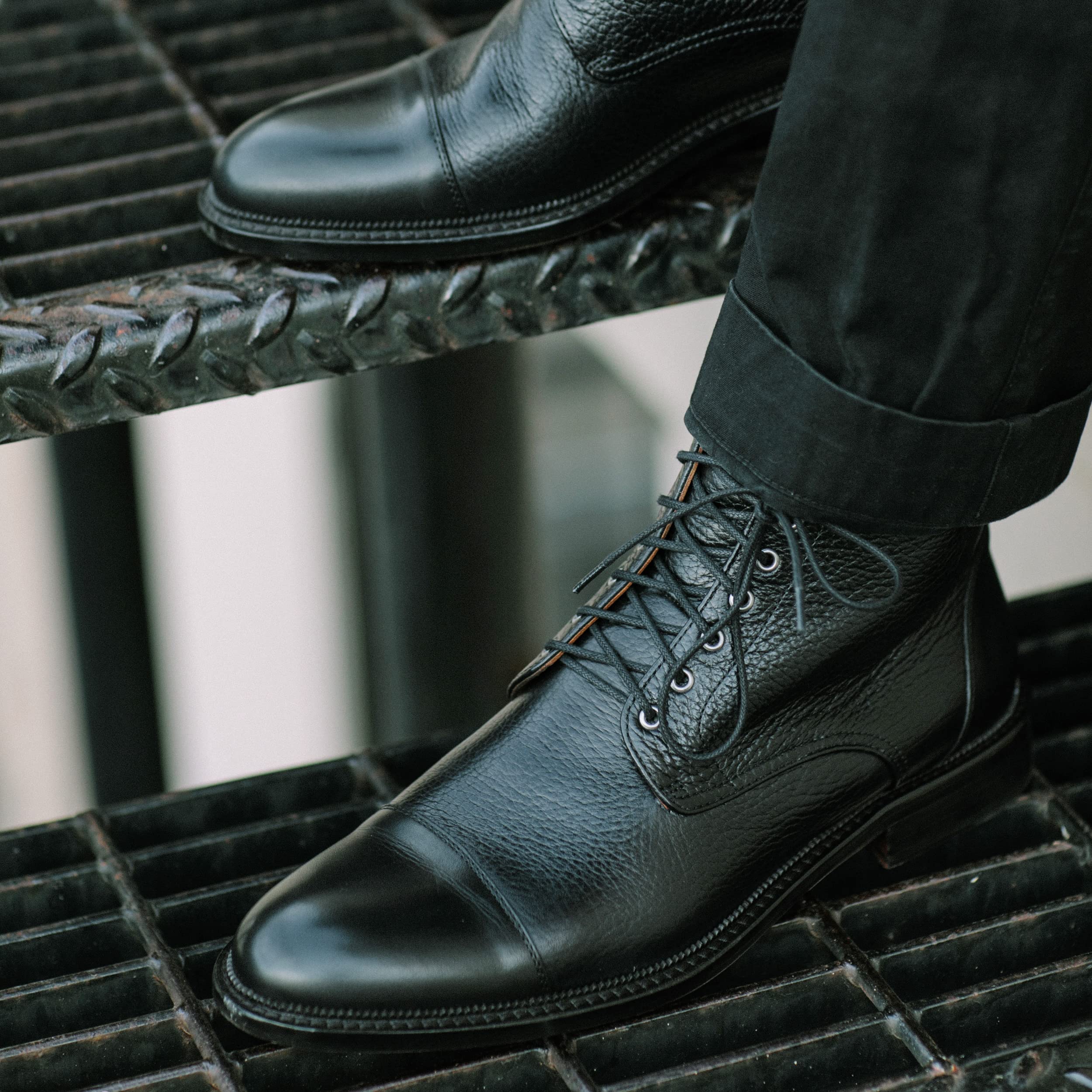 TAFT Rome Full-Grain Leather Men's Cap Toe Dress Boots - Premium Formal & Business Shoes for Office, Weddings & Special Occasions