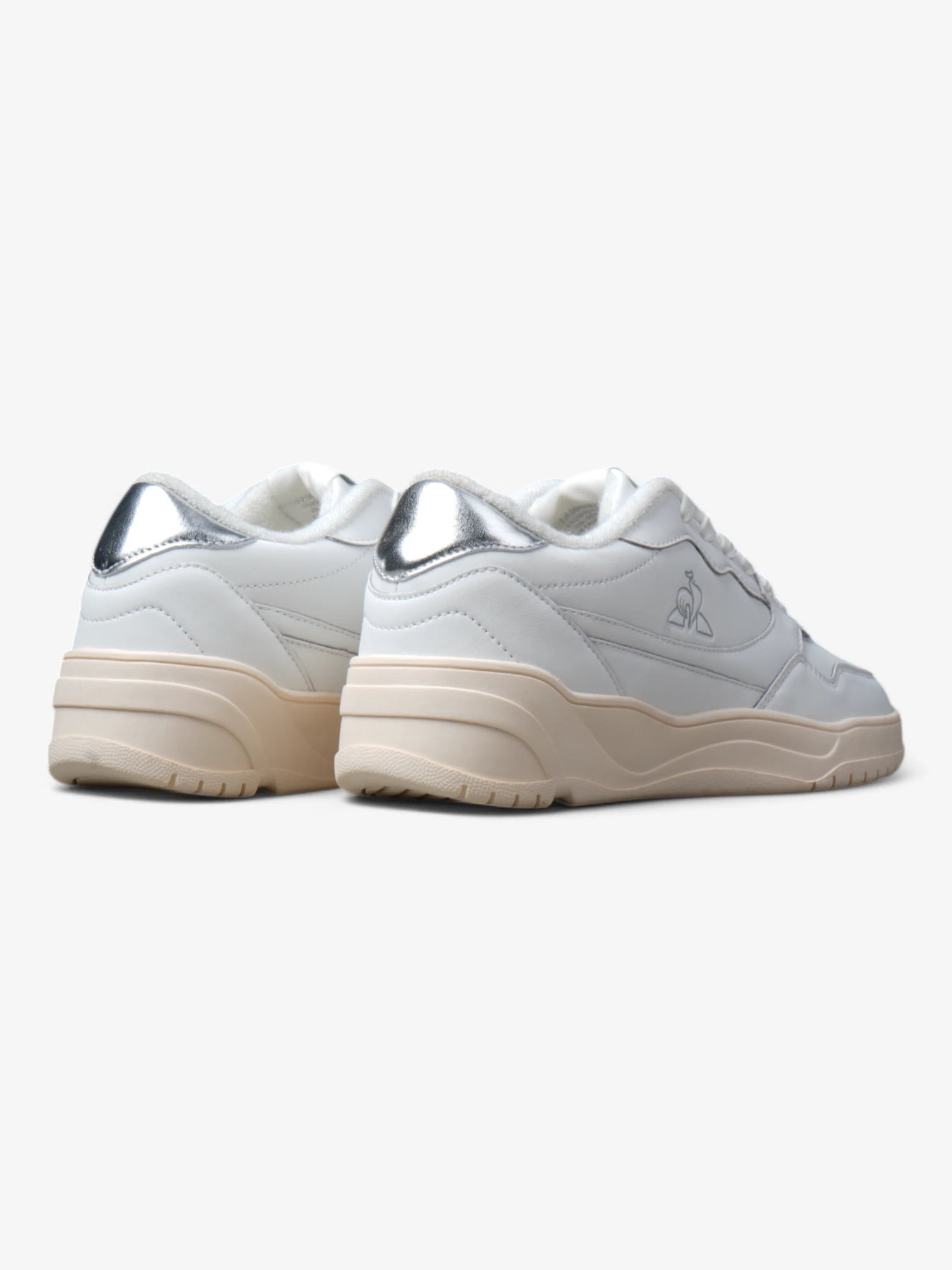 Le Coq Sportif Alma White Silver Sneakers - Stylish & Comfortable for Running, Walking & Casual Wear