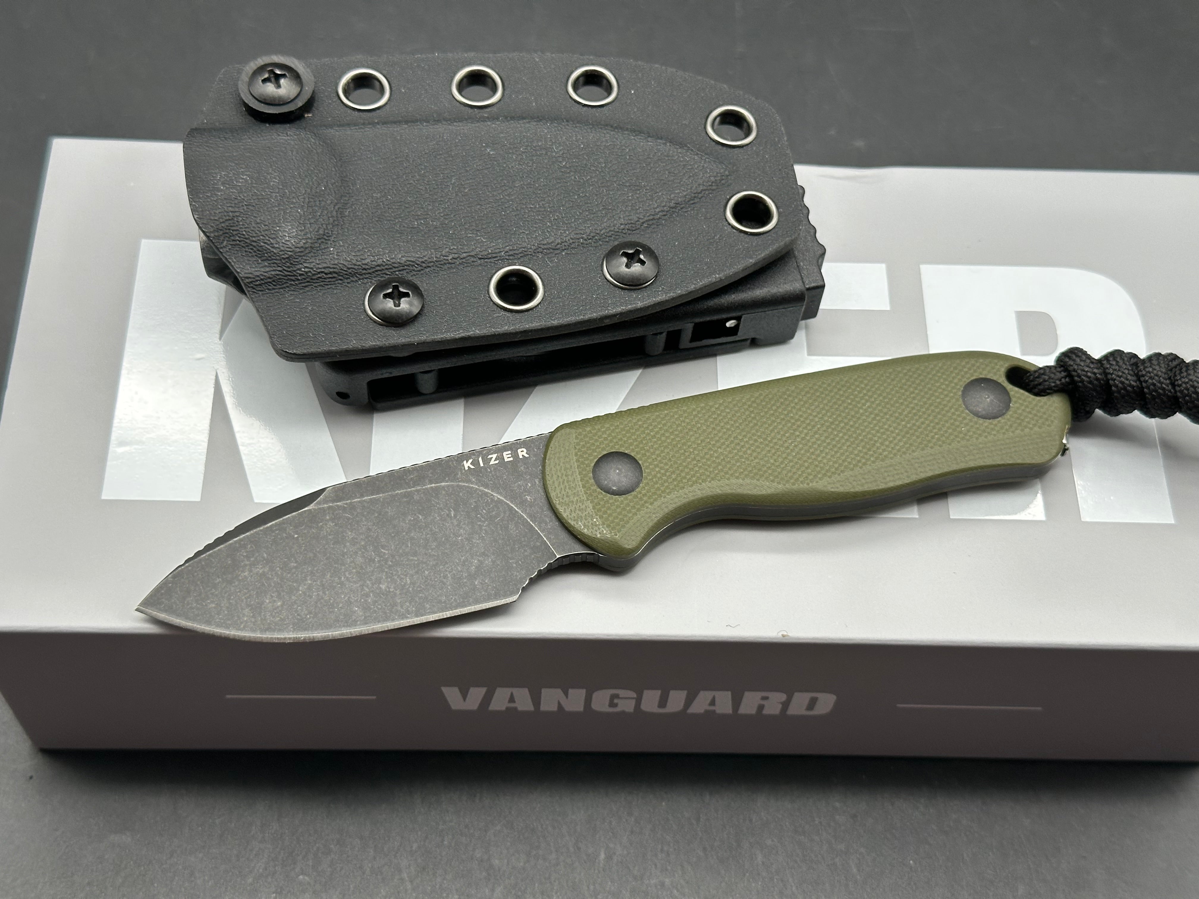 KIZER DROP BEAR Fixed Blade Knife - 3.5
