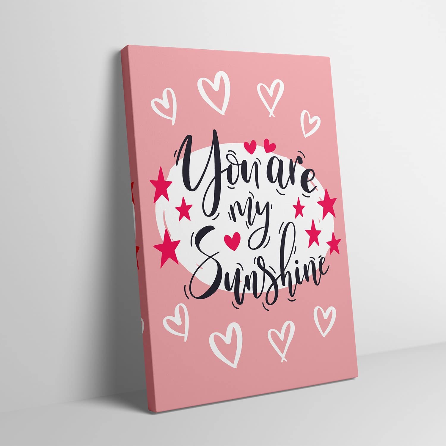 GUBIYU Framed Canvas Wall Art - Romantic Love Quotes Painting, Inspirational Home Decor for Living Room & Bedroom, Ready to Hang 20x28 Inches - Perfect for Valentine's Day Gifts & Couples' Home Decor