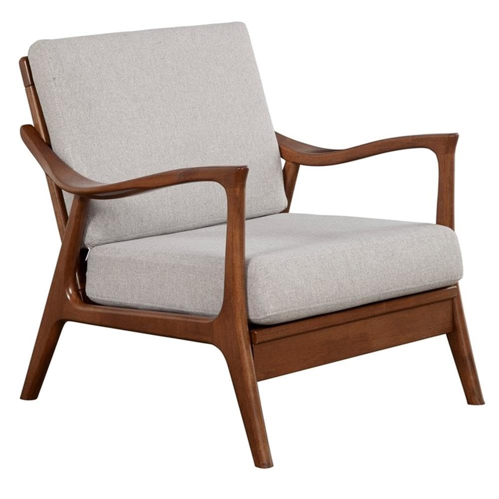 Alpine Furniture Zephyr Slate Chair - Gray & Brown Outdoor Patio Lounge Chair for Backyard, Poolside, and Garden Relaxation
