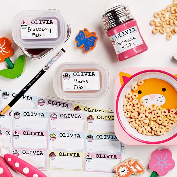 Custom Waterproof Date Labels - Chalkboard Design for School, Office & Home Organization | Perfect for Lunchboxes, Containers & Storage Bins