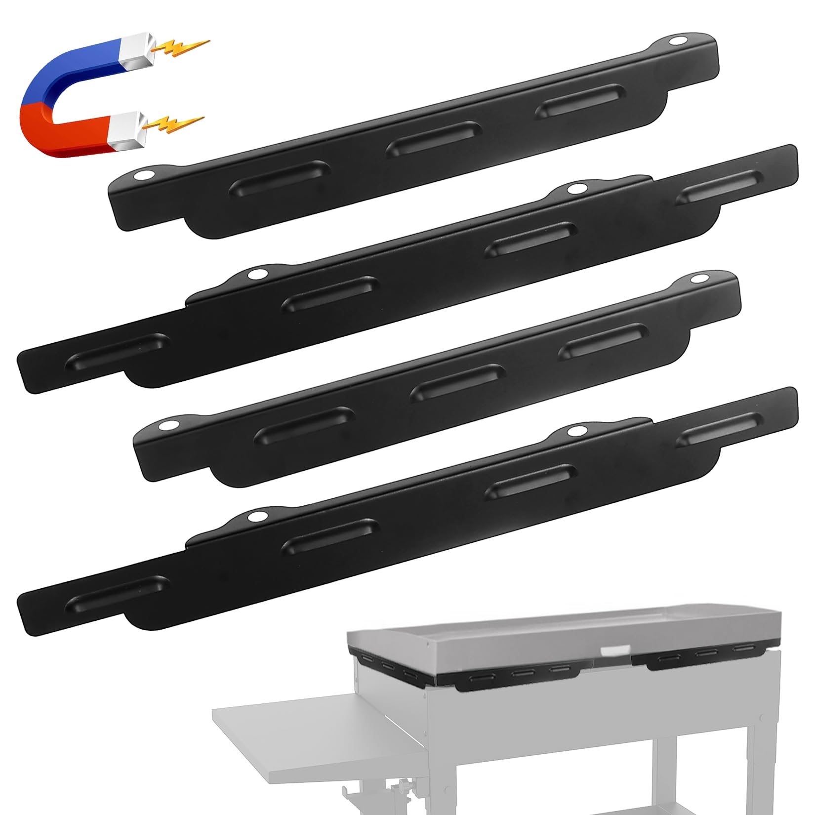 Blackstone 28-Inch Griddle Wind Guards - Magnetic Steel Heat & Flame Protector Wind Screens | Perfect Griddle Accessories for Outdoor Cooking, BBQ & Camping | Great Gift for Dad & Son