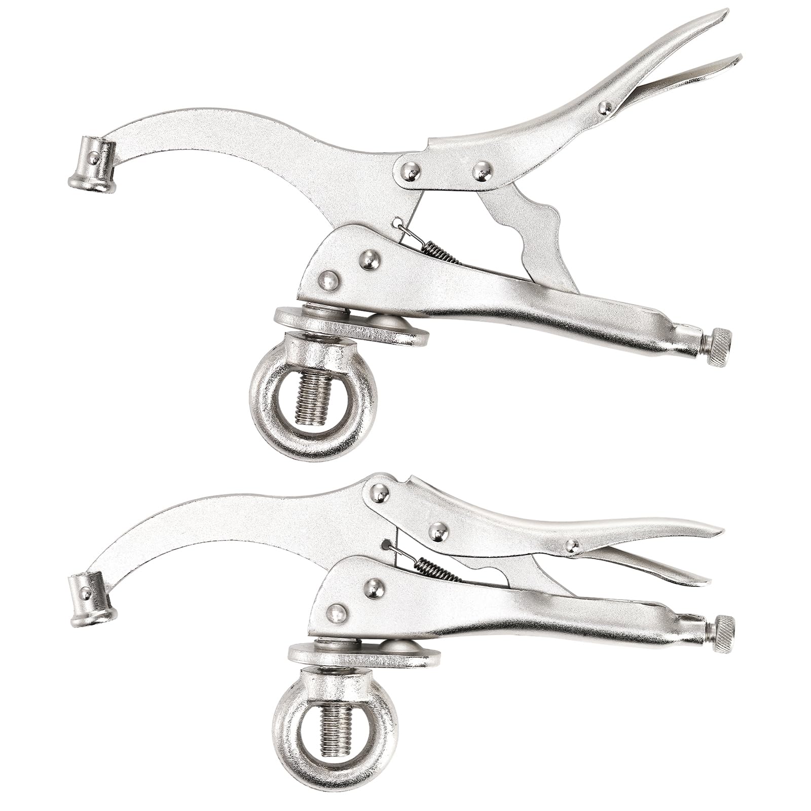Elsjoy 2 Pack 9 Inch Heavy-Duty Drill Press Clamp - Locking Fix Clamp for Welding Table & Woodworking - Secure Workpiece for Drilling, Milling & DIY Projects