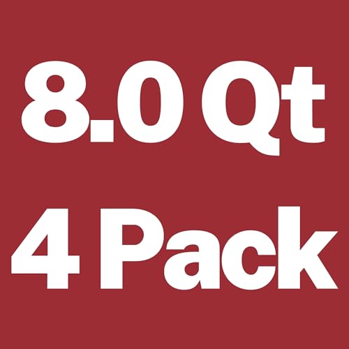 8.0 Qt-4 Pack(Red Lids)