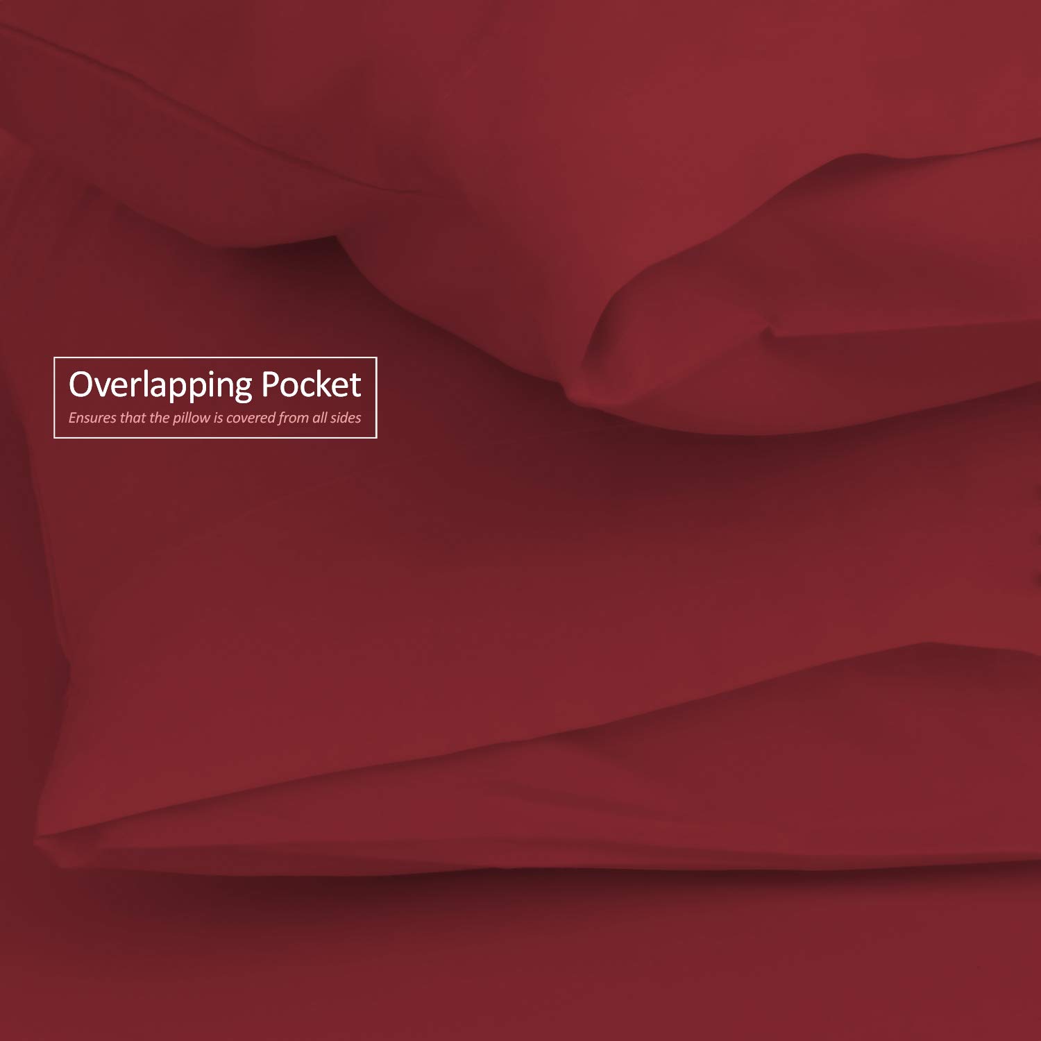 Luxury 4-Piece Queen Size Bed Sheet Set - Ultra Soft Microfiber Burgundy Red Bedding with Deep Pockets (8