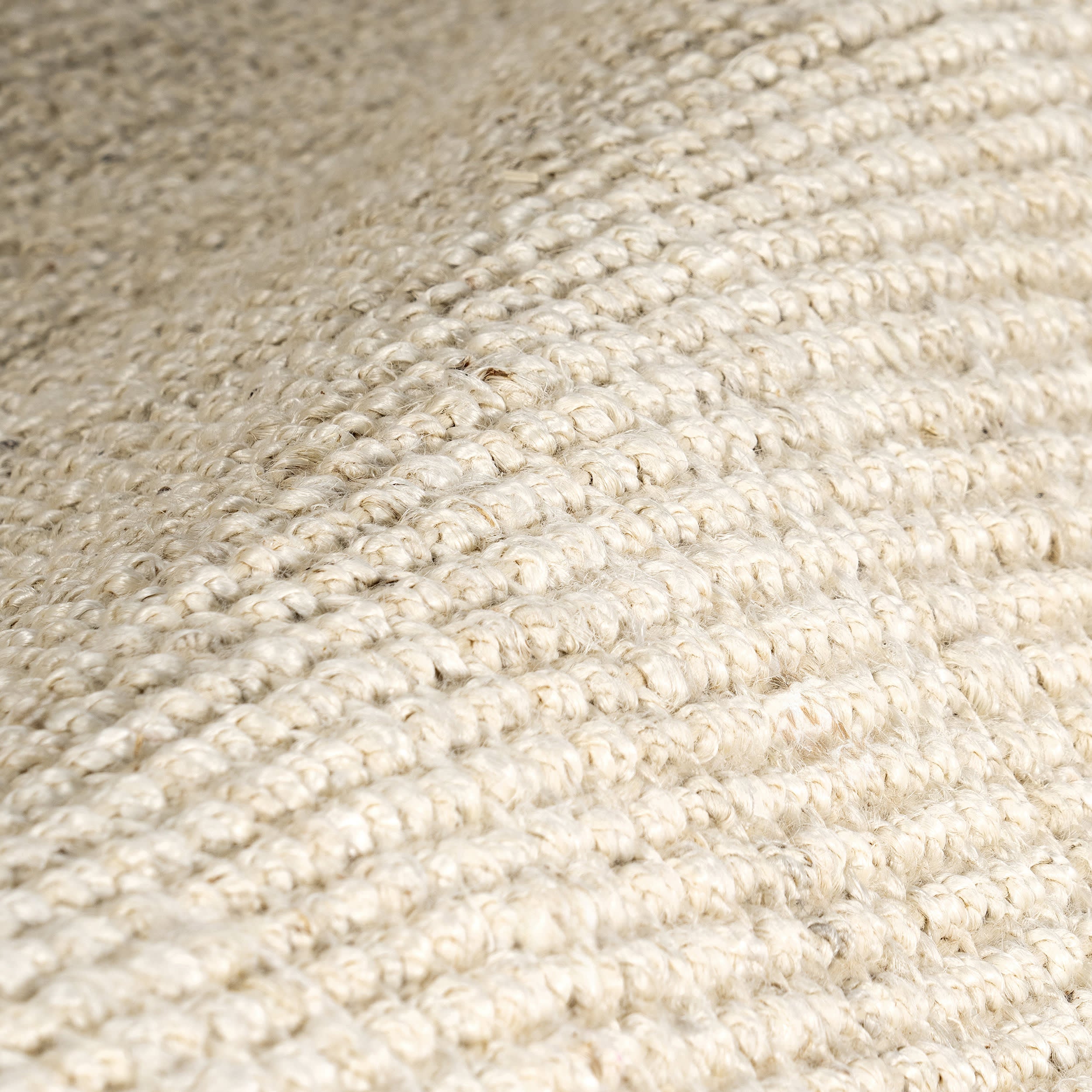 Chunky Jute Tasseled Rug - Natural Off White Bohemian Style Area Rug for Living Room, Bedroom & Nursery | Eco-Friendly Handwoven Home Decor