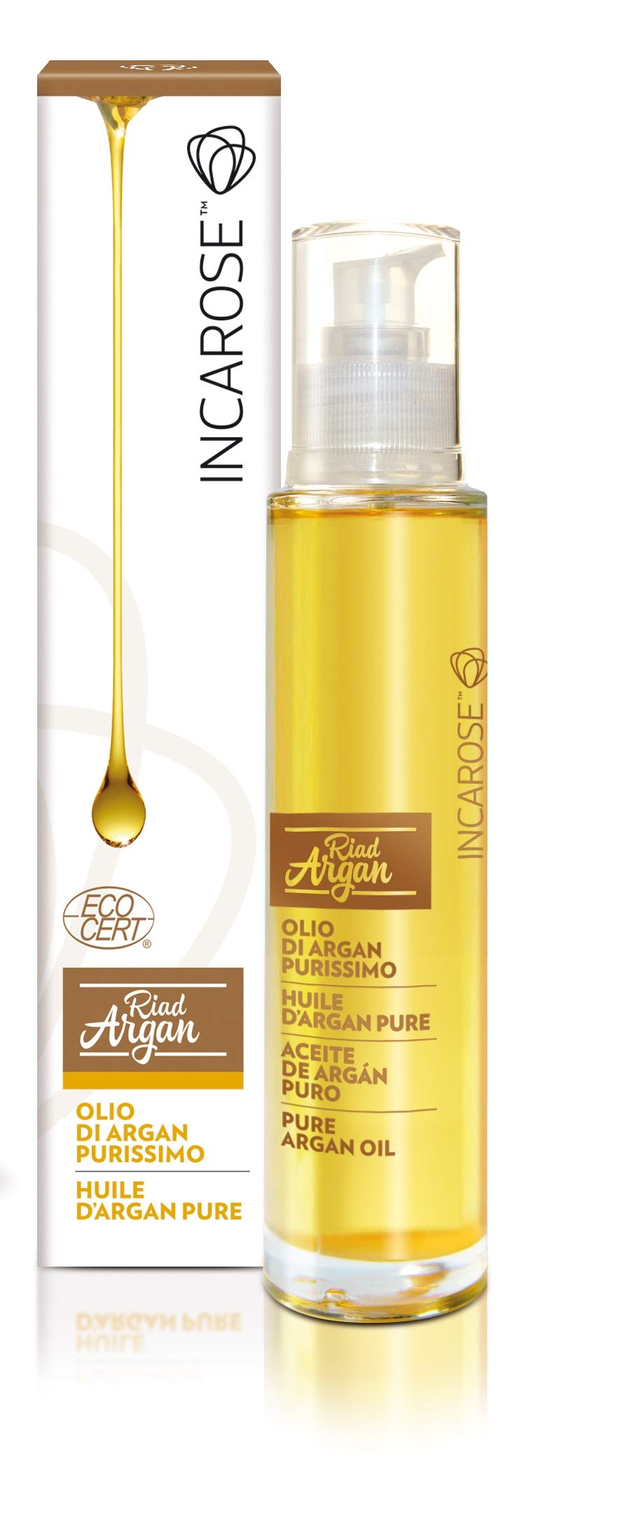Pure 100ml Moroccan Argan Oil for Hair & Skin - Organic Cold Pressed Riad Argan Oil - Best for Dry Hair Treatment, Face Moisturizer & Nail Care