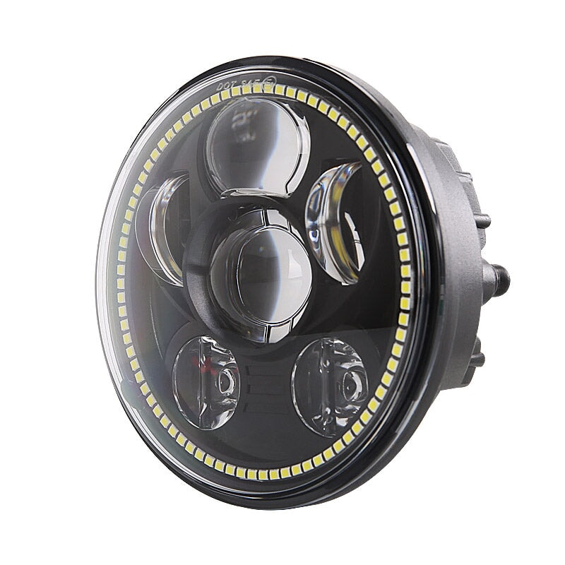 Eagle Lights 5 3/4 Inch LED Headlight with Halo Ring for 2010-Present Honda Fury, Sabre, Stateline & Interstate VT1300 Motorcycles - High Visibility for Night Riding and Custom Bike Upgrades