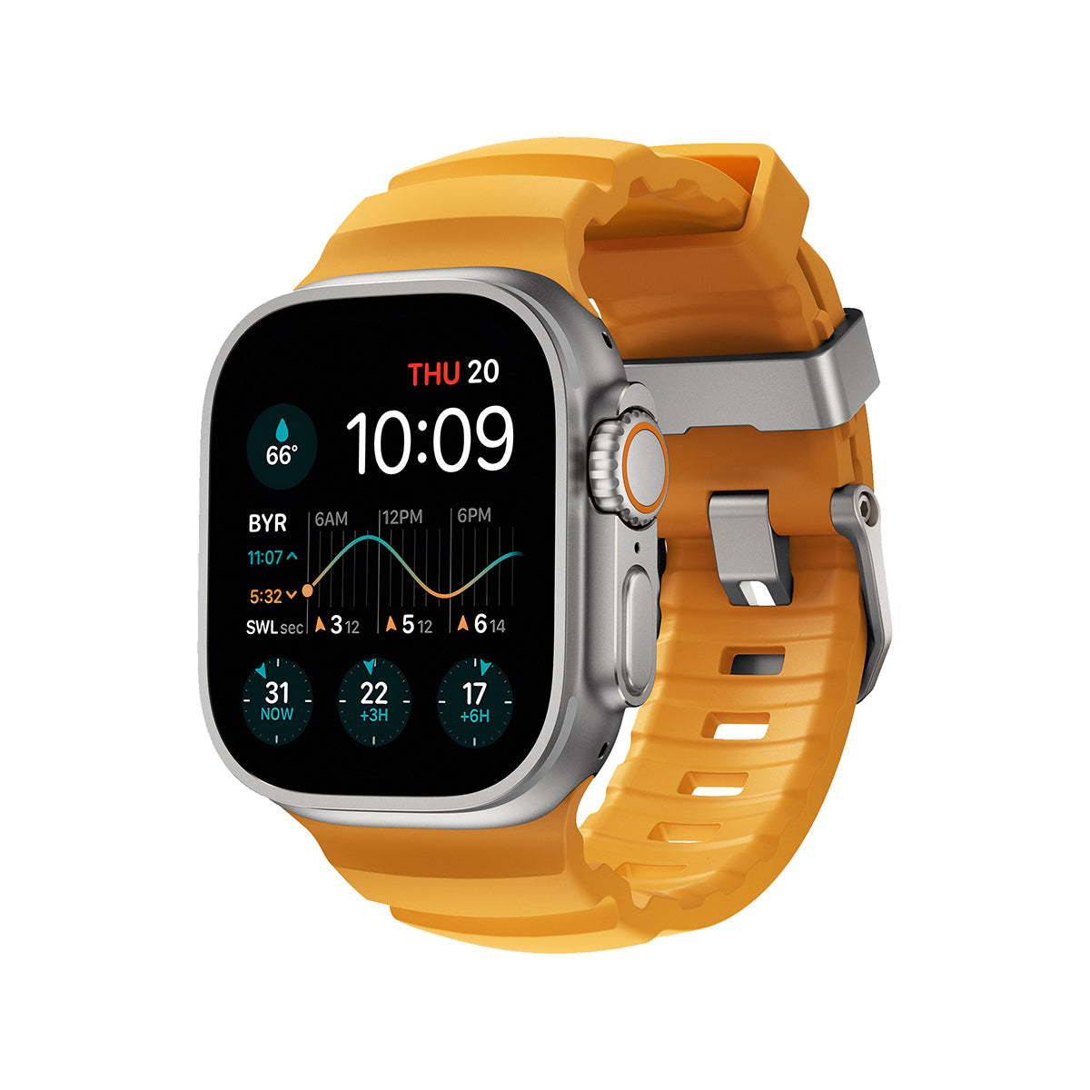 NOMAD Rocky Point Band for Apple Watch (44mm, 46mm, ULTRA) - Durable & Stylish Replacement Strap for Workouts, Swimming & Outdoor Adventures