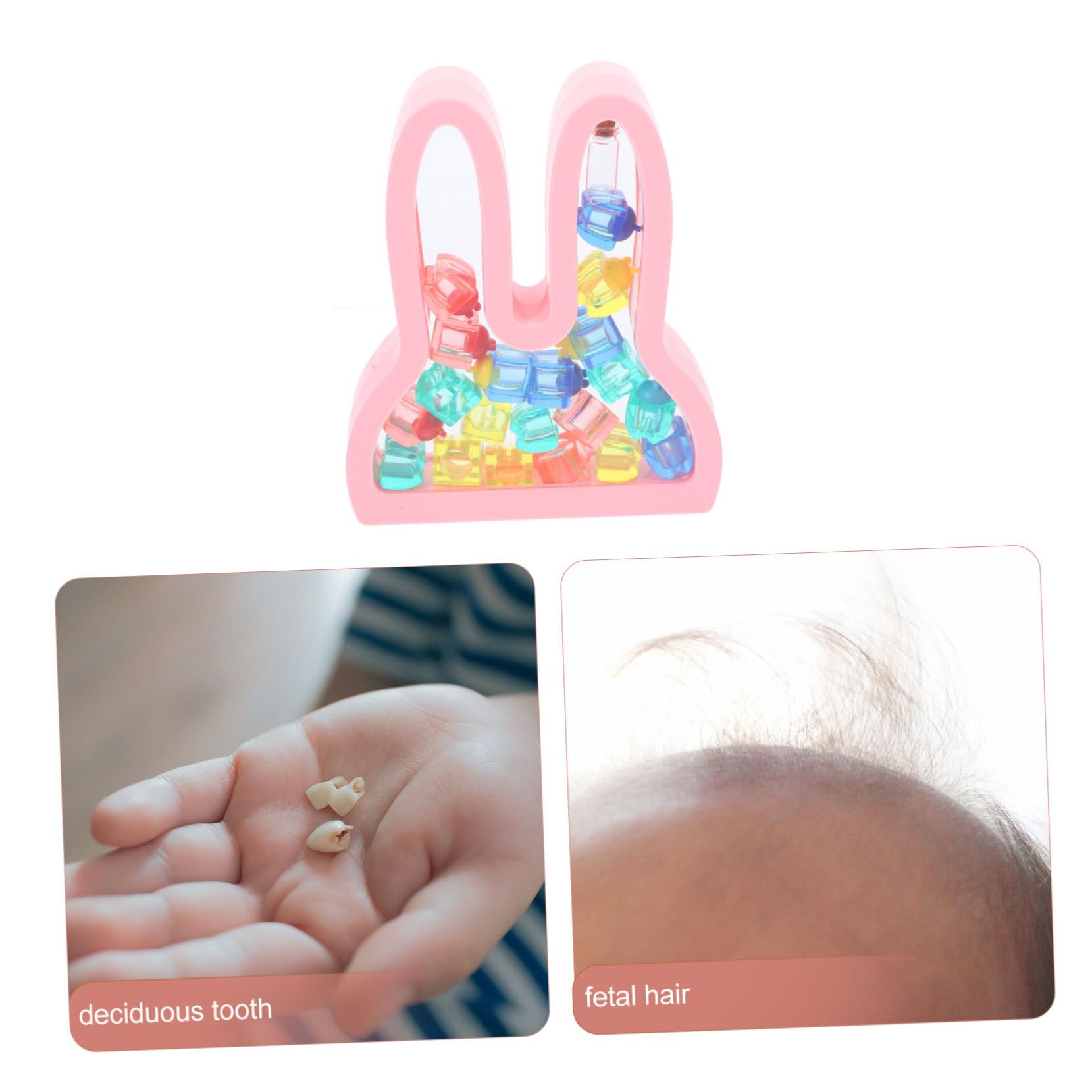 GARVALON 1 Set Baby Hair Clip Holder - Deciduous Tooth & Lanugo Collection Keepsake Organizer - ABS Plastic Baby Hair Accessory Storage for Newborn First Haircut & Milestone Memories - Perfect for Nursery, Baby Shower Gifts & Memory Boxes