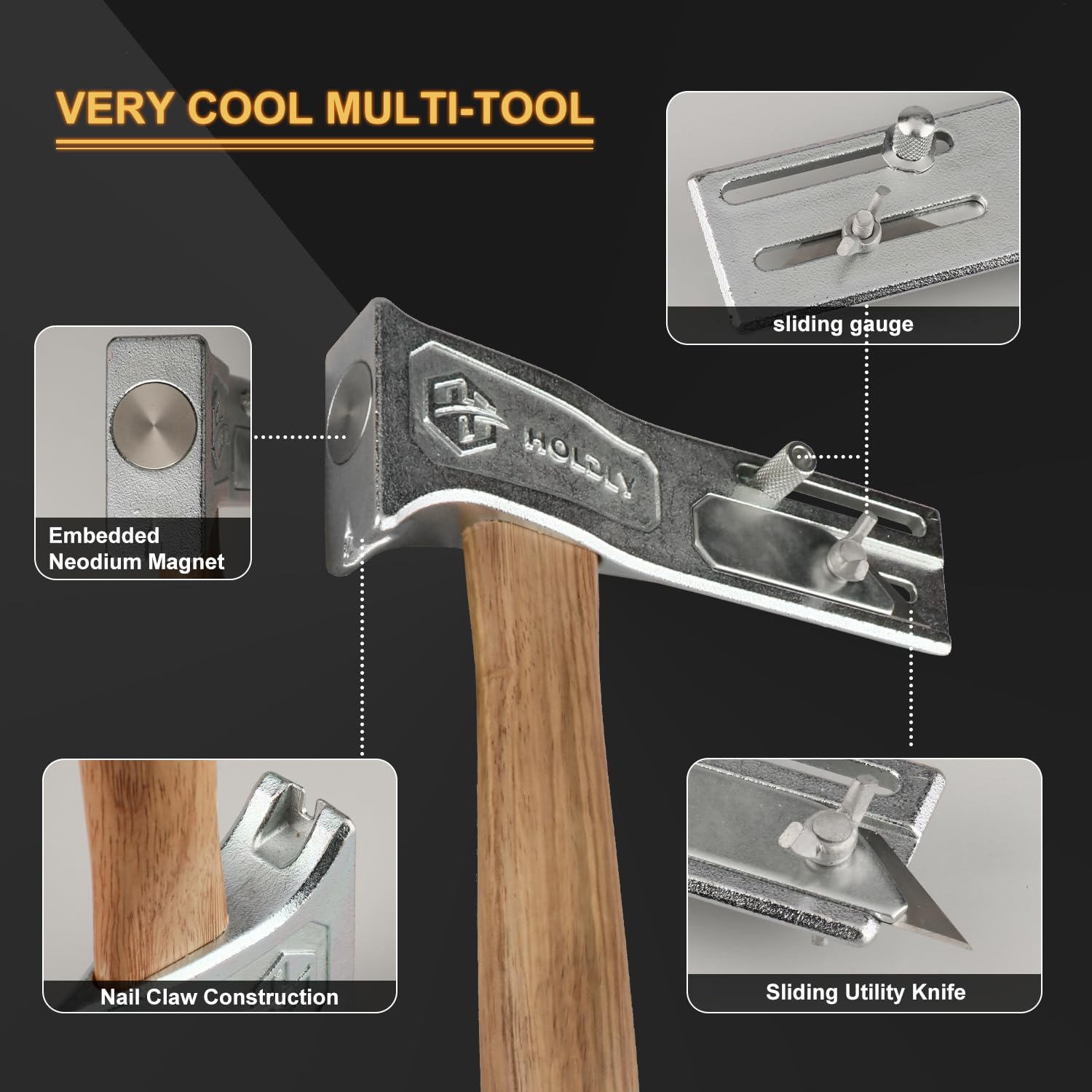 **Magnetic Roofing Hammer - Multifunctional Magnet Roofing Hatchet for Quick Installation of Roofing Nails & Felt - Perfect for Roofers, DIY Projects & Home Repairs**