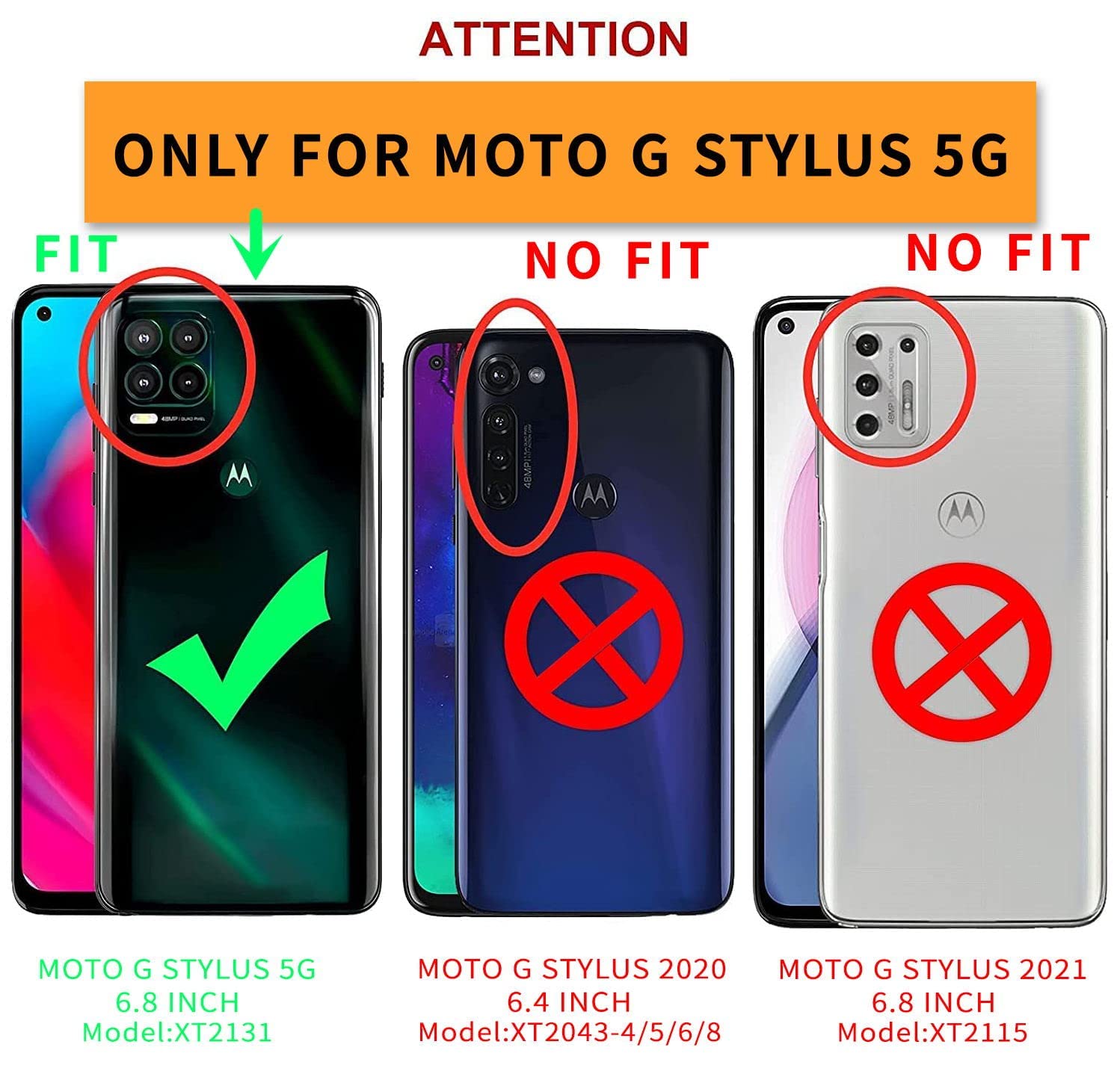 Military-Grade Shockproof Phone Case for Moto G Stylus 5G (6.8