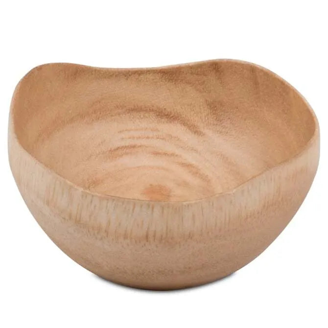 Handmade Mango Wood Wave Edge Bowl - Mini Fruit Serving Bowl for Kitchen, Dining Table, and Home Decor - Perfect for Salads, Snacks, and Centerpieces