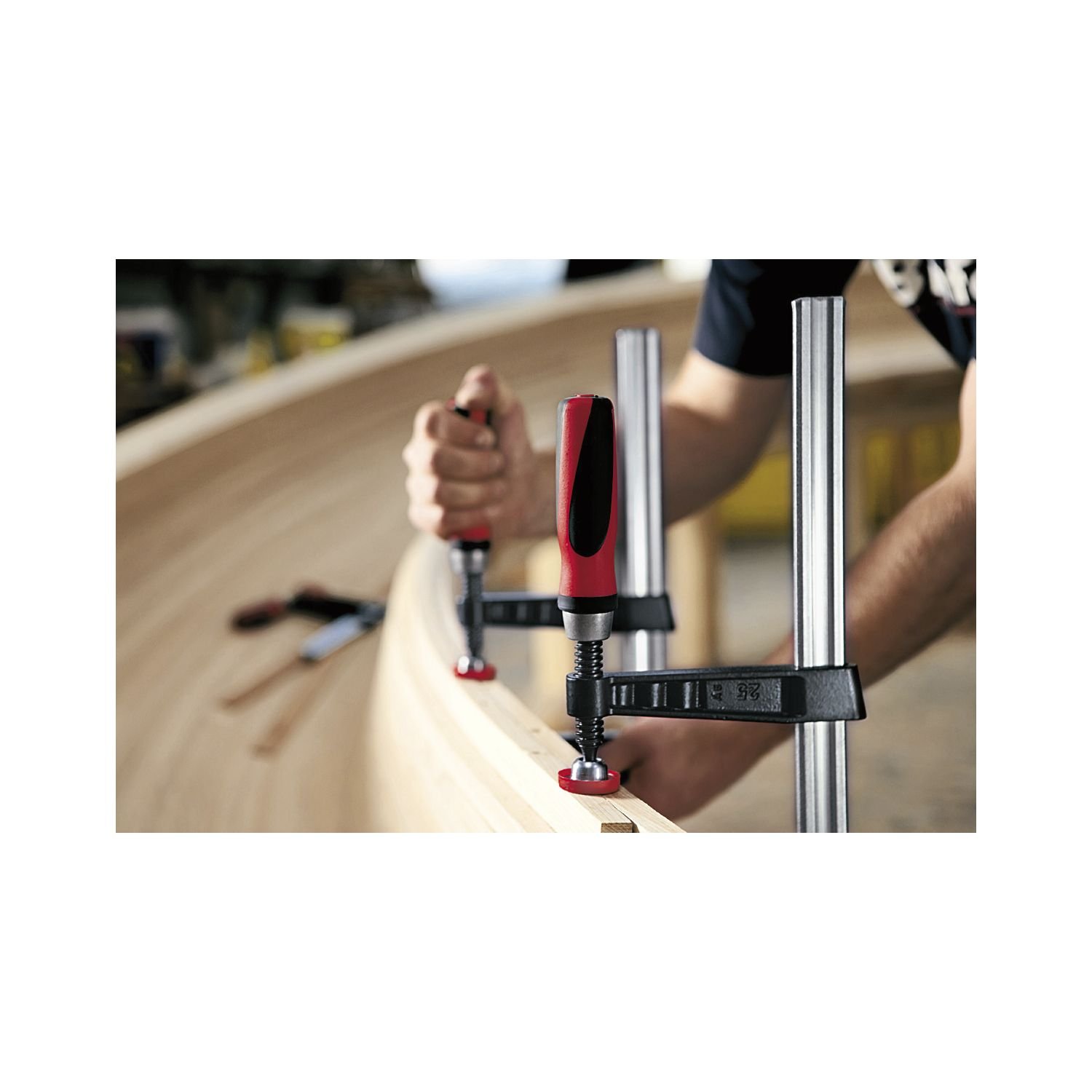 Malleable Cast Iron Screw Clamps TGK200-2K - 2000mm Opening, 120mm Throat Depth, 35x11mm Rail - Heavy Duty Clamping for Woodworking, Metalworking, and DIY Projects