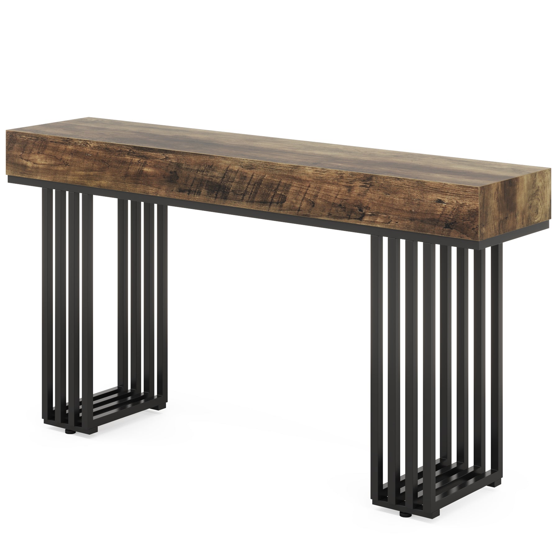 55 Inch Modern Console Table with Sturdy Metal Legs - Elegant Entryway Table for Hallway, Living Room & Bedroom Decor