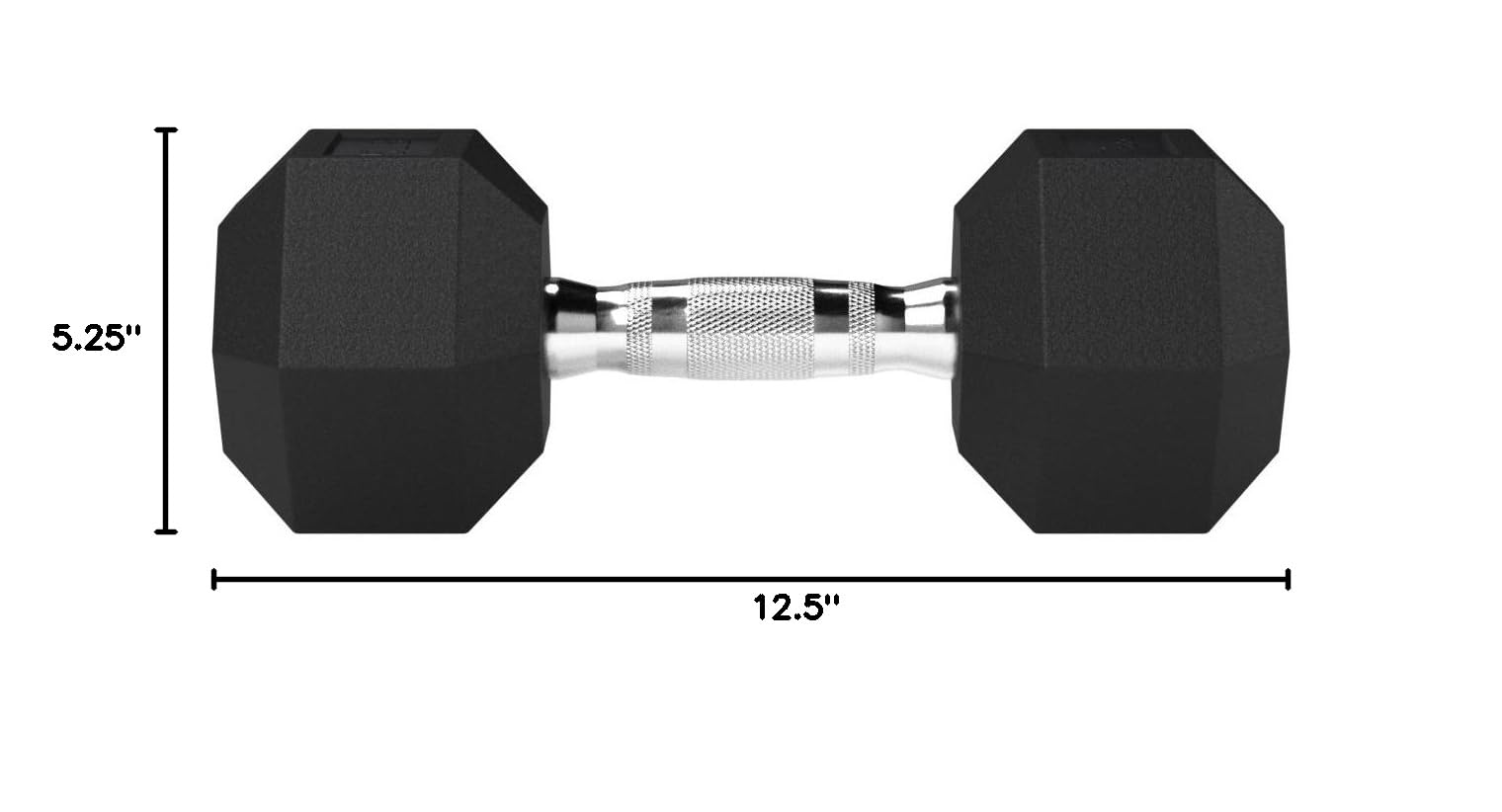 Amazon Basics Rubber Hex Dumbbell Set - Non-Slip Grip Free Weights for Home Gym, Strength Training & Fitness Workouts (Ideal for HIIT, CrossFit & Muscle Building)