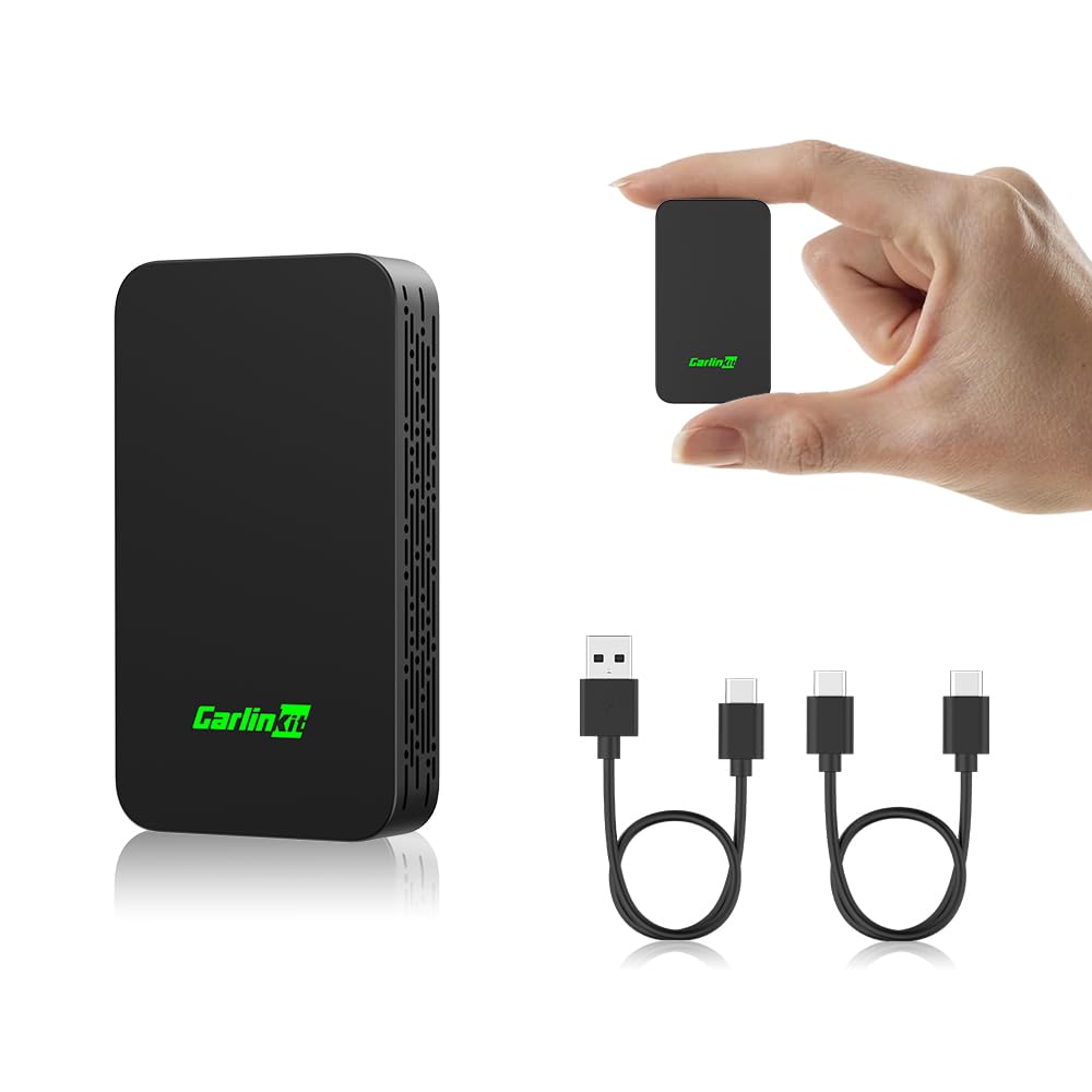 Wireless CarPlay Adapter CarlinKit 5.0 - Convert Wired CarPlay to Wireless, Android Auto Wireless Adapter for Cars - Black 2air | Seamless Music Streaming & Hands-Free Calling for Safer Driving