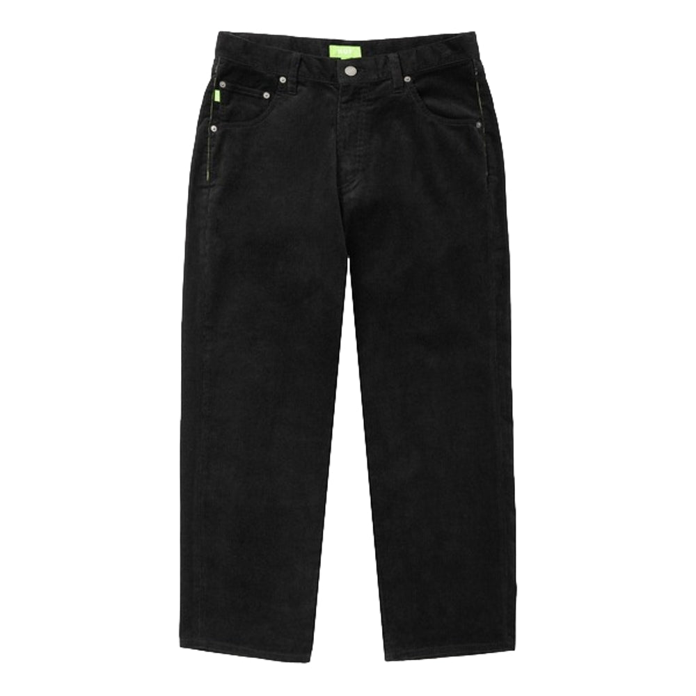 HUF JP Classic Cord Pants for Men - Black Corduroy Casual Pants | Streetwear Fashion, Comfortable & Stylish for Everyday Wear and Urban Outfits