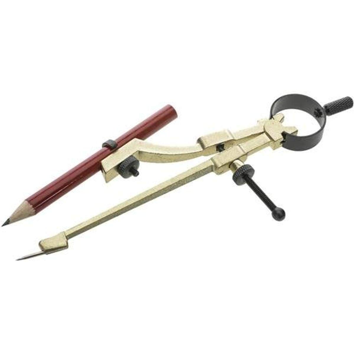 General Tools 842 Precision Pencil Compass with Included Pencil - Yellow, 1-Pack - Perfect for Drafting, Engineering, and School Geometry Projects