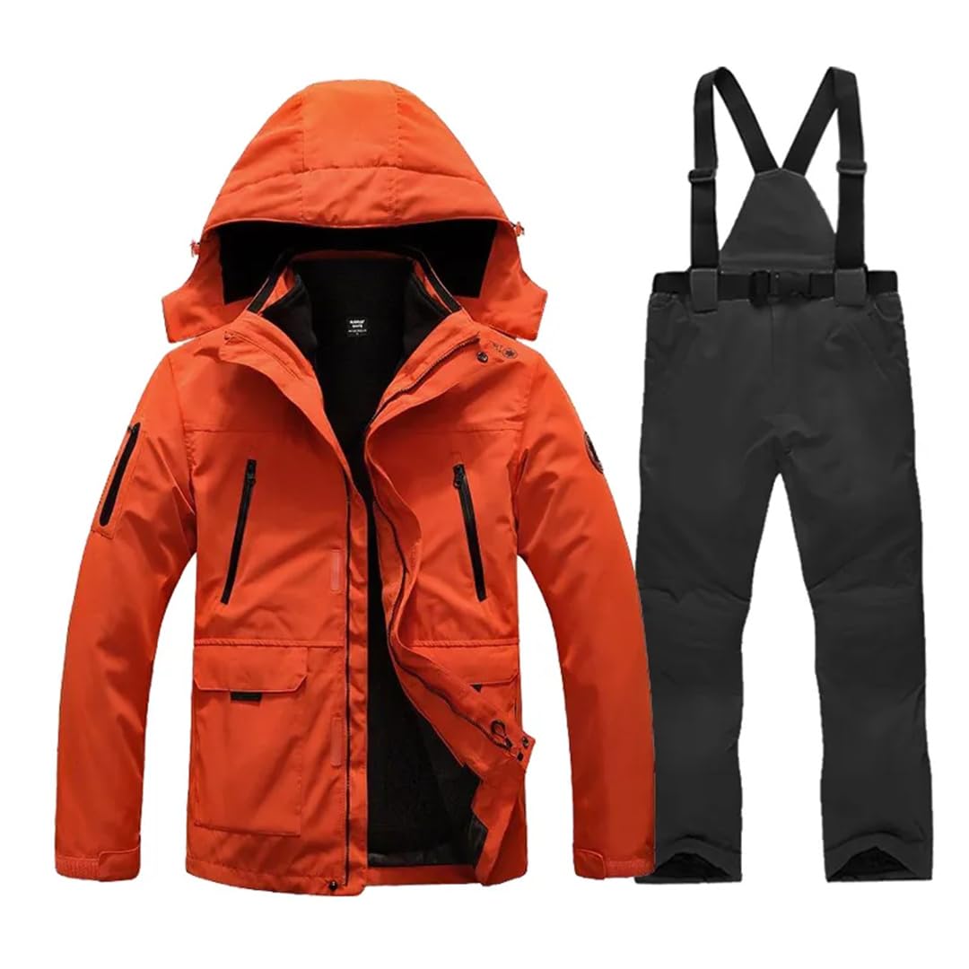 Men's 3-in-1 Waterproof Winter Jacket & Pants Set - Skiing, Snowboarding & Mountain Outdoor Gear for Cold Weather Adventures