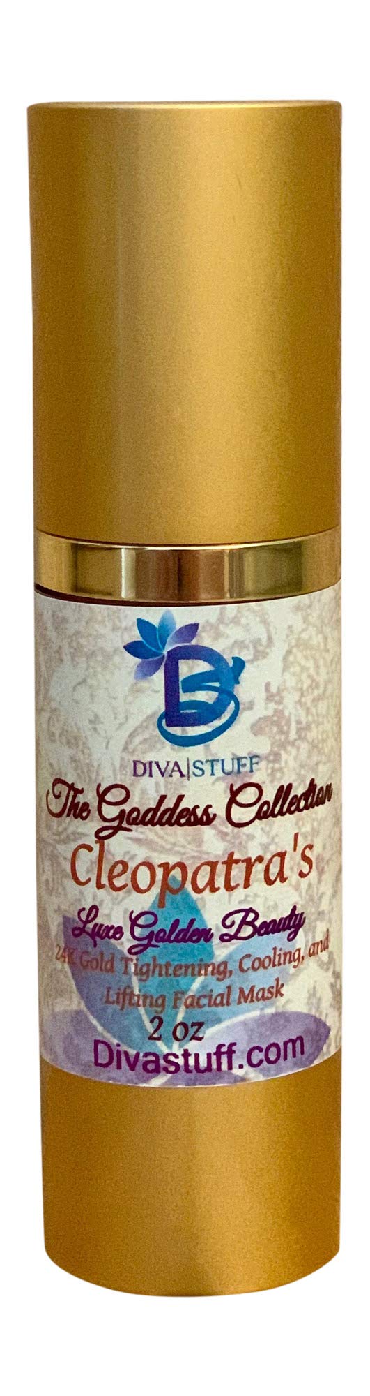 Cleopatra's Luxe Golden Beauty Anti-Aging Face Mask - Cooling & Tightening Gold Facial Treatment by Diva Stuff | Spa Night & Self-Care Essential