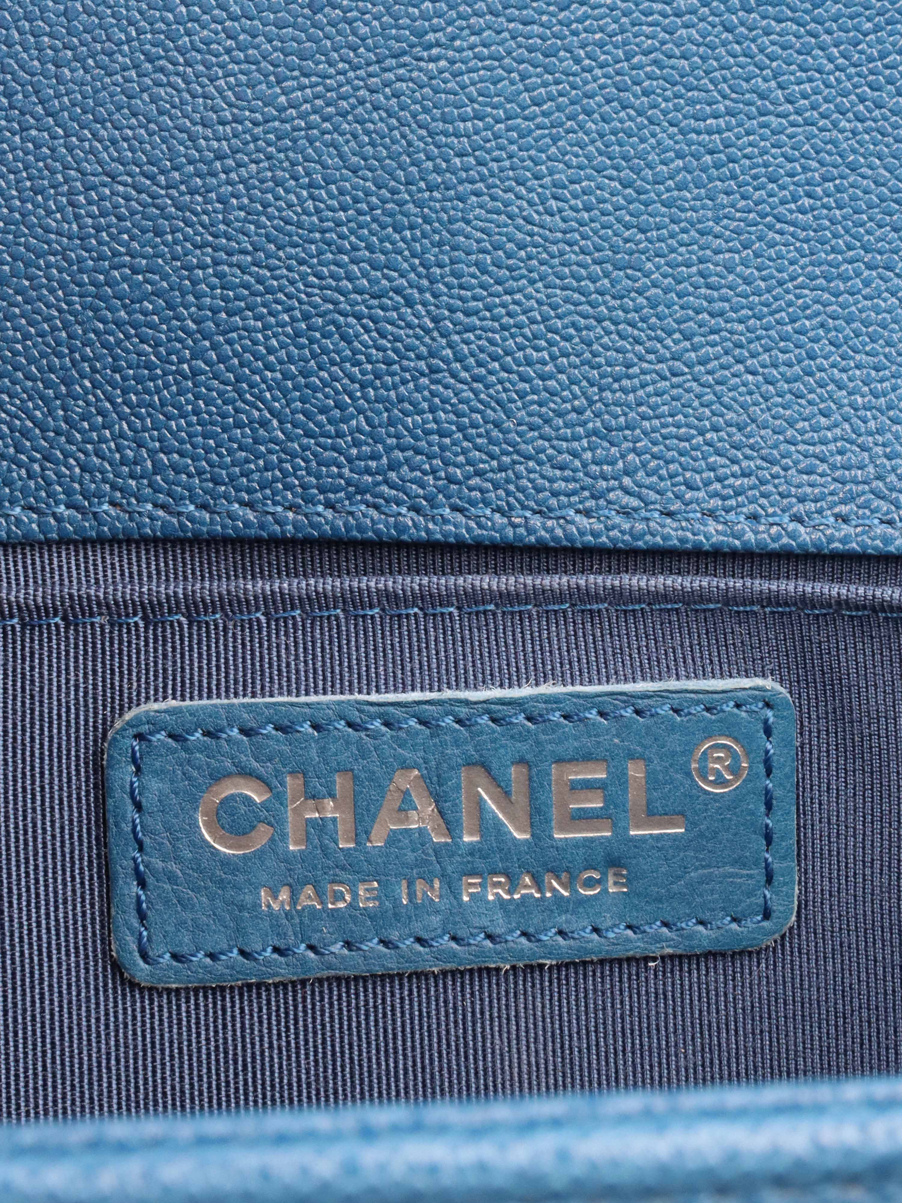 Chanel Blue Small Boy Bag - Luxury Leather Crossbody Handbag for Women | Perfect for Parties, Dates & Special Occasions