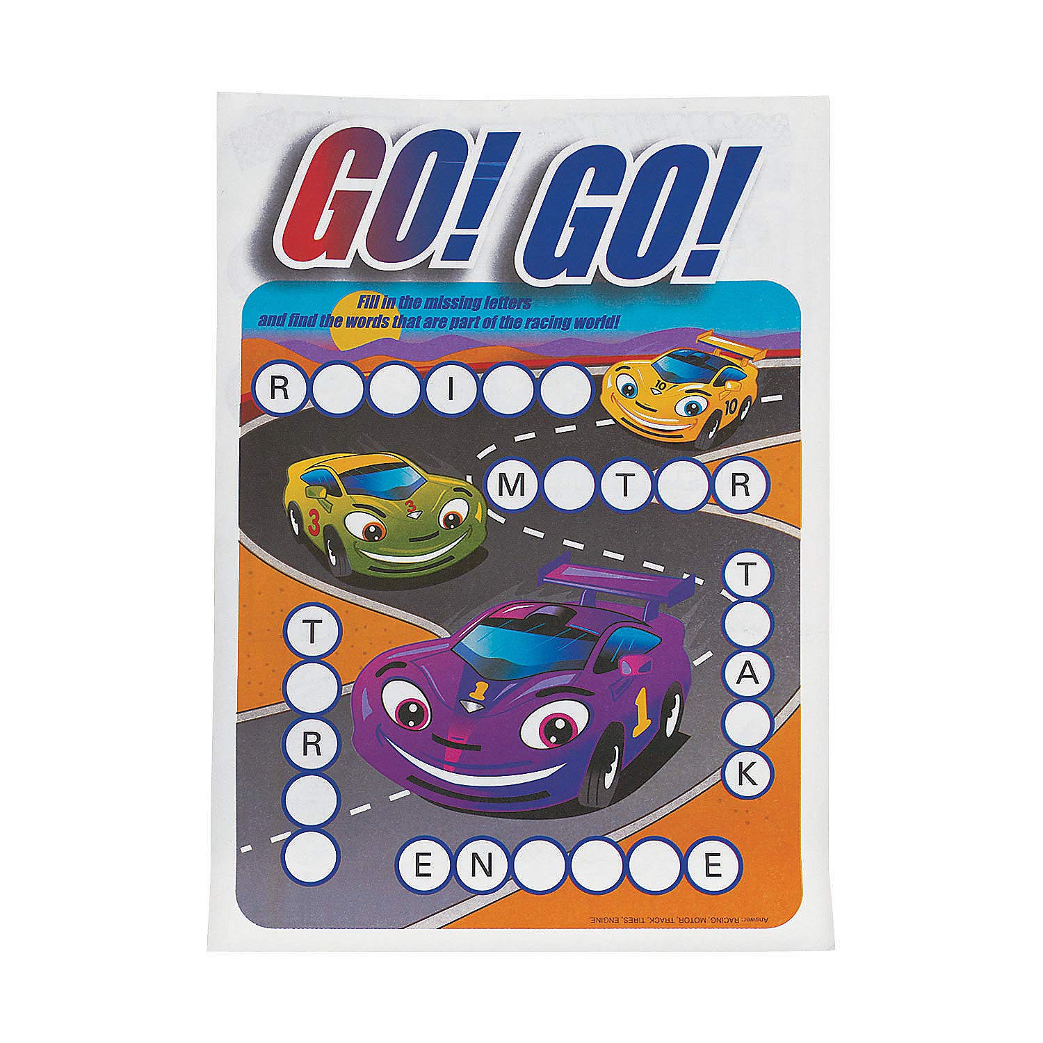Fun Express Car Coloring & Activity Sheets - 1000-Piece Stationery Set for Kids - Perfect for Travel, Parties & Classroom Activities