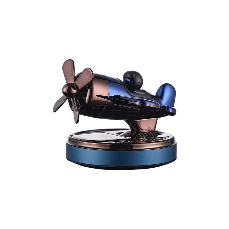 Solar Powered Rotating Airplane Car Air Freshener - Auto Spinning Car Perfume Decor (FN07) | Perfect for Cars, Offices & Gifts | Eco-Friendly & Eye-Catching Design