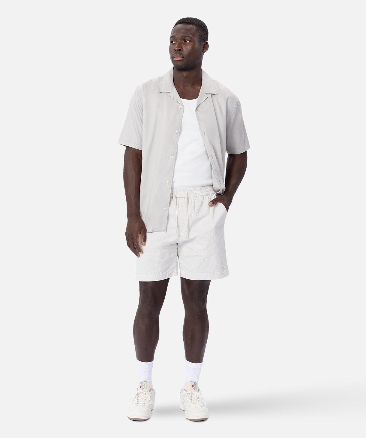 Perez Short Sleeve Shirt in OD Stone - Comfortable Casual Men's Top for Outdoor Adventures & Everyday Wear