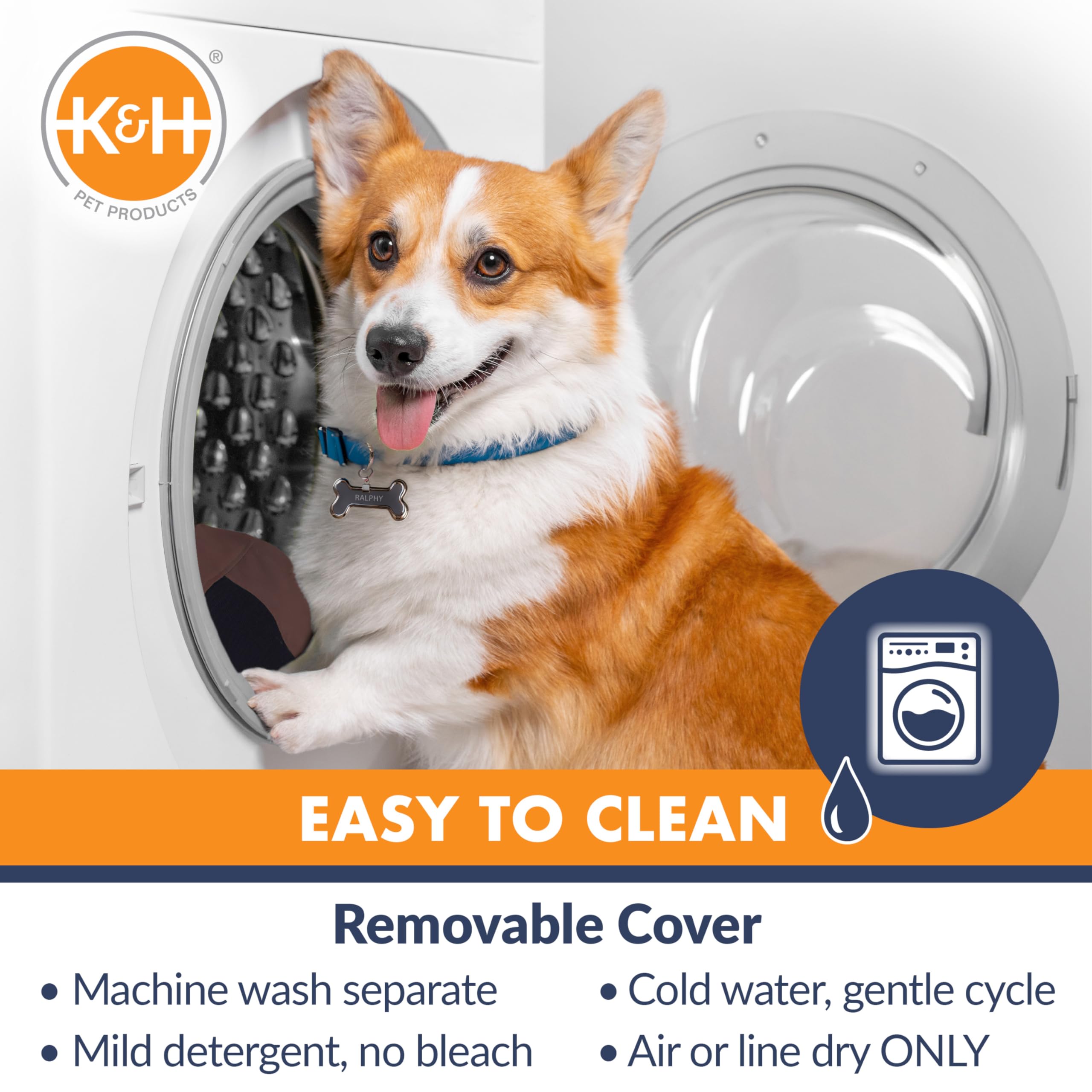 K&H Pet Products Bucket Booster Dog Car Seat for Small to Medium Dogs - Secure Belt Attachment, 2 Safety Leashes, Washable Covers, Sturdy Design in Black/Cream - Perfect for Road Trips & Safe Travel