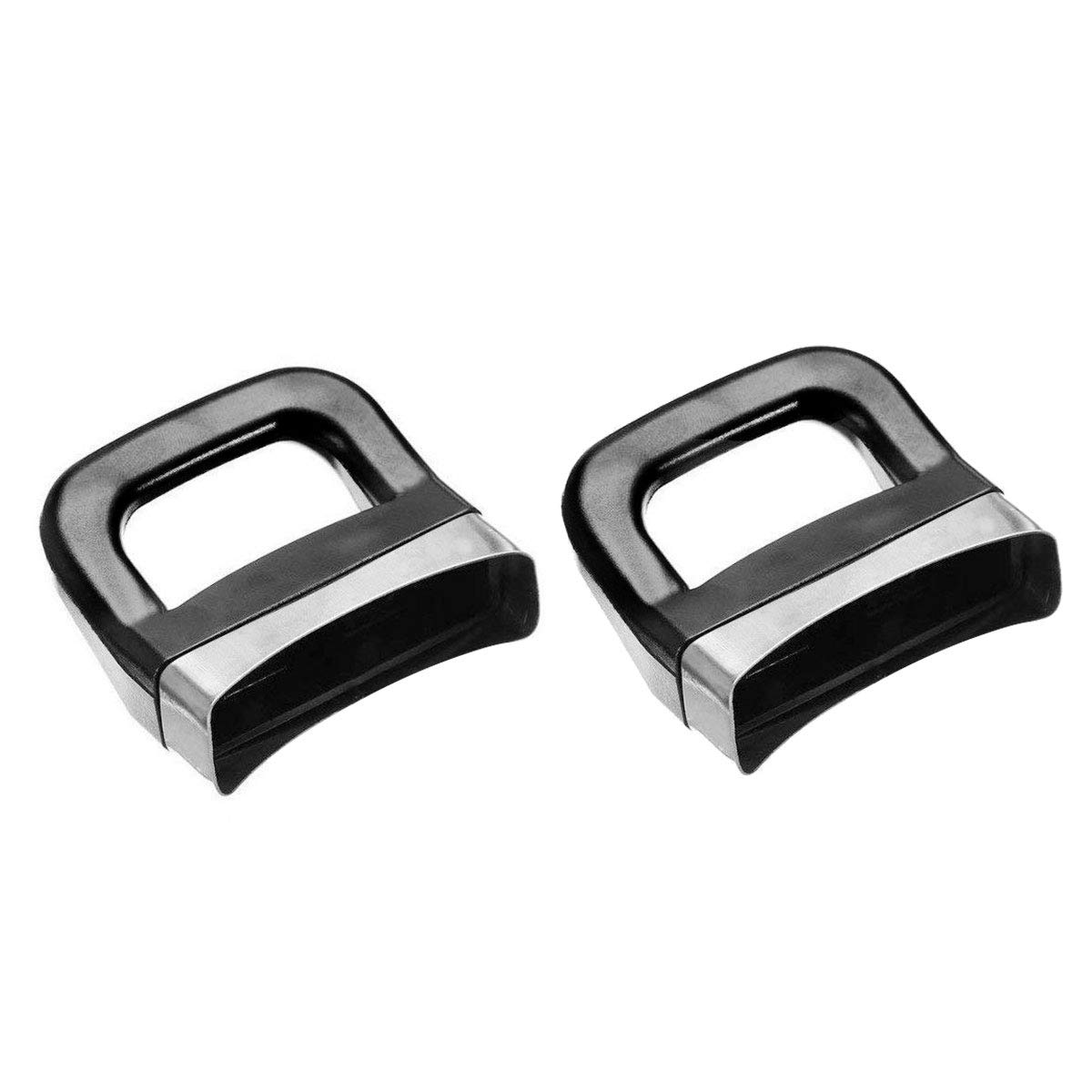 IEFIEL 2-Pack Black Replacement Side Handles for Pressure Cooker & Sauce Pan - Type A Universal Fit - Durable Metal Pot Handgrips for Cooking, Steaming & Kitchen Safety