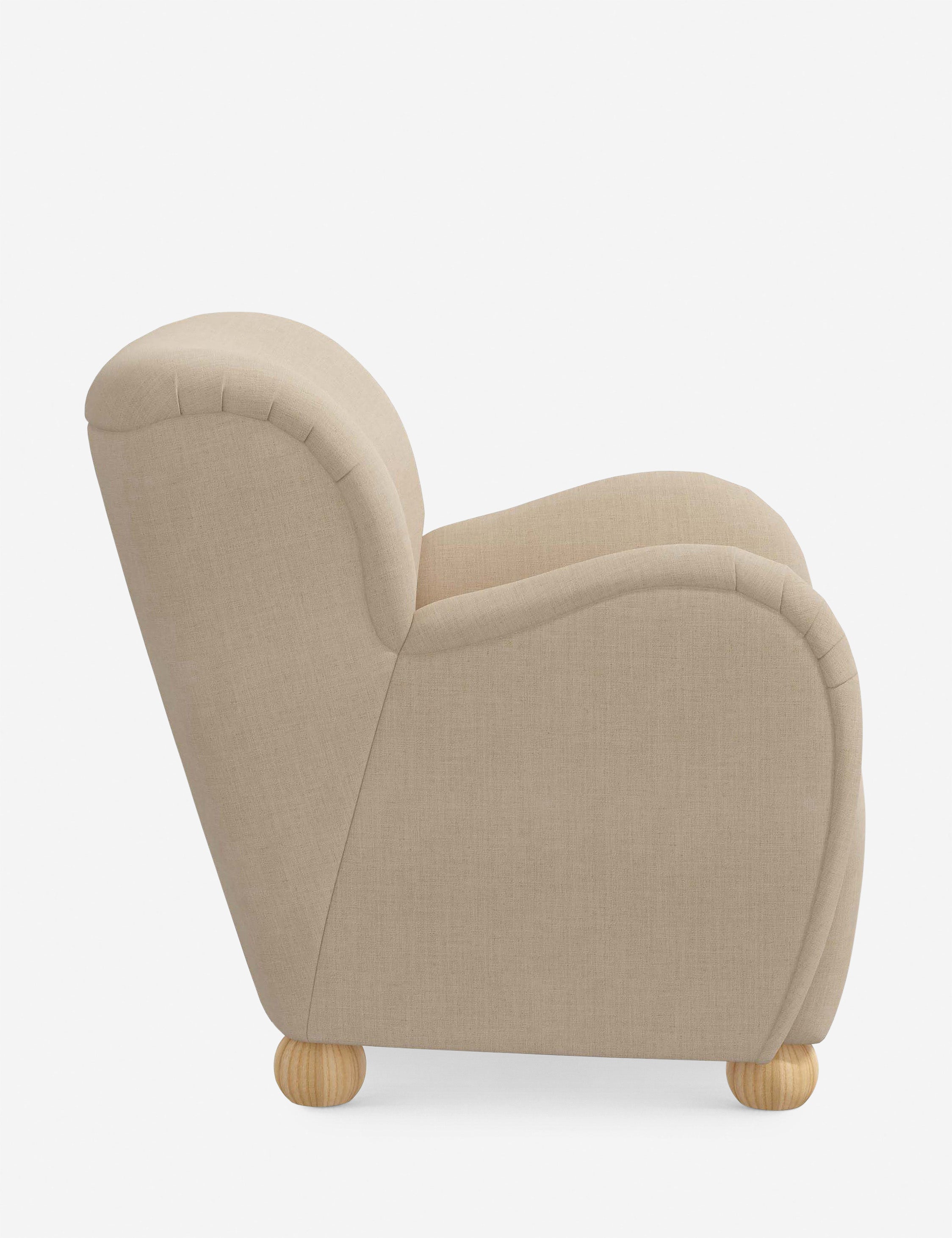 Baird Accent Chair - Modern Upholstered Lounge Chair for Living Room, Bedroom & Office - Stylish Comfortable Reading Chair with Solid Wood Legs - Perfect for Relaxing, Reading & Decorating