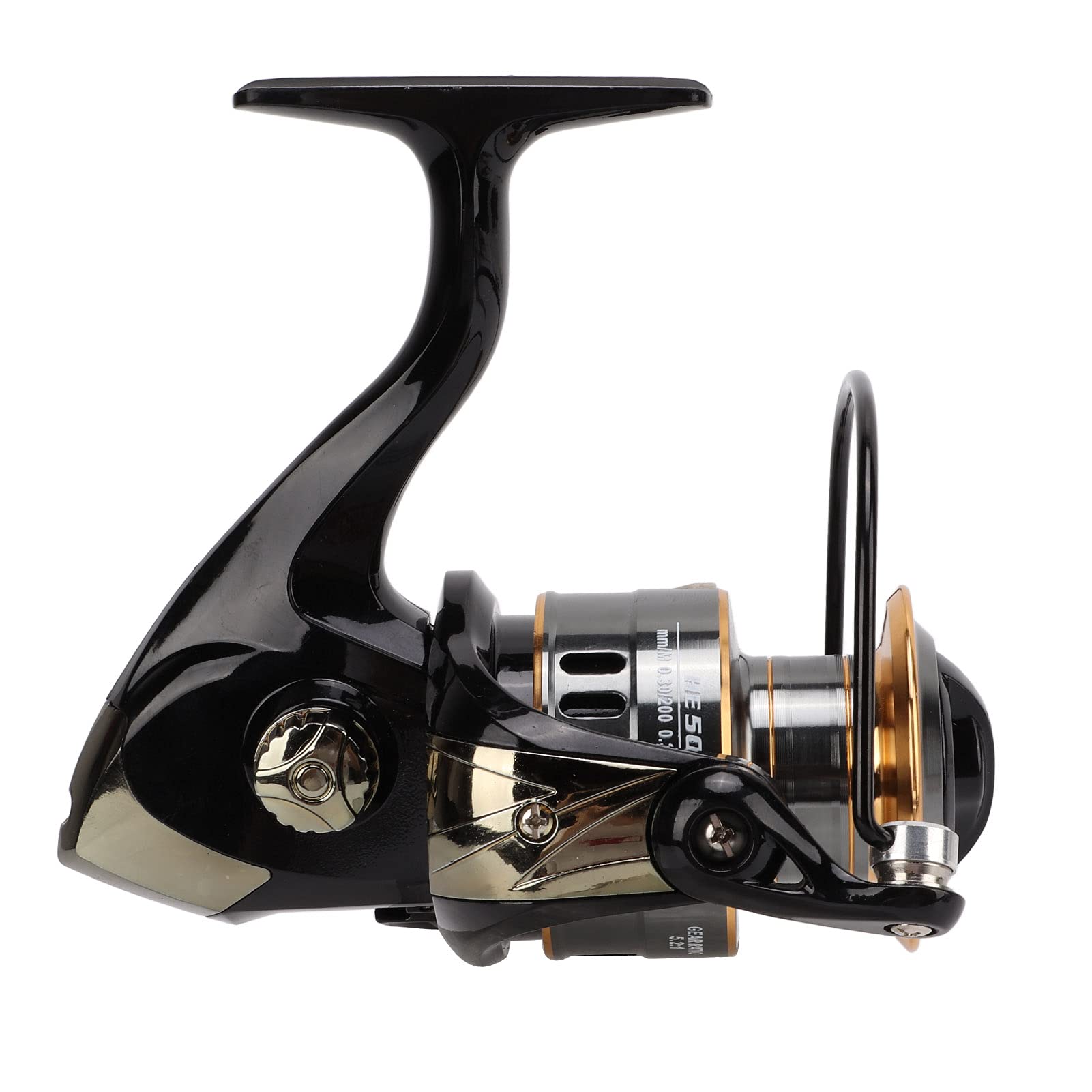 Zyyini HE5000 Full Metal Saltwater Fishing Reel - Corrosion Resistant Spinning Reel with Foldable Handle & Interchangeable Rocker Arm for Freshwater & Ocean Fishing - Perfect for Surf, Pier and Deep Sea Angling